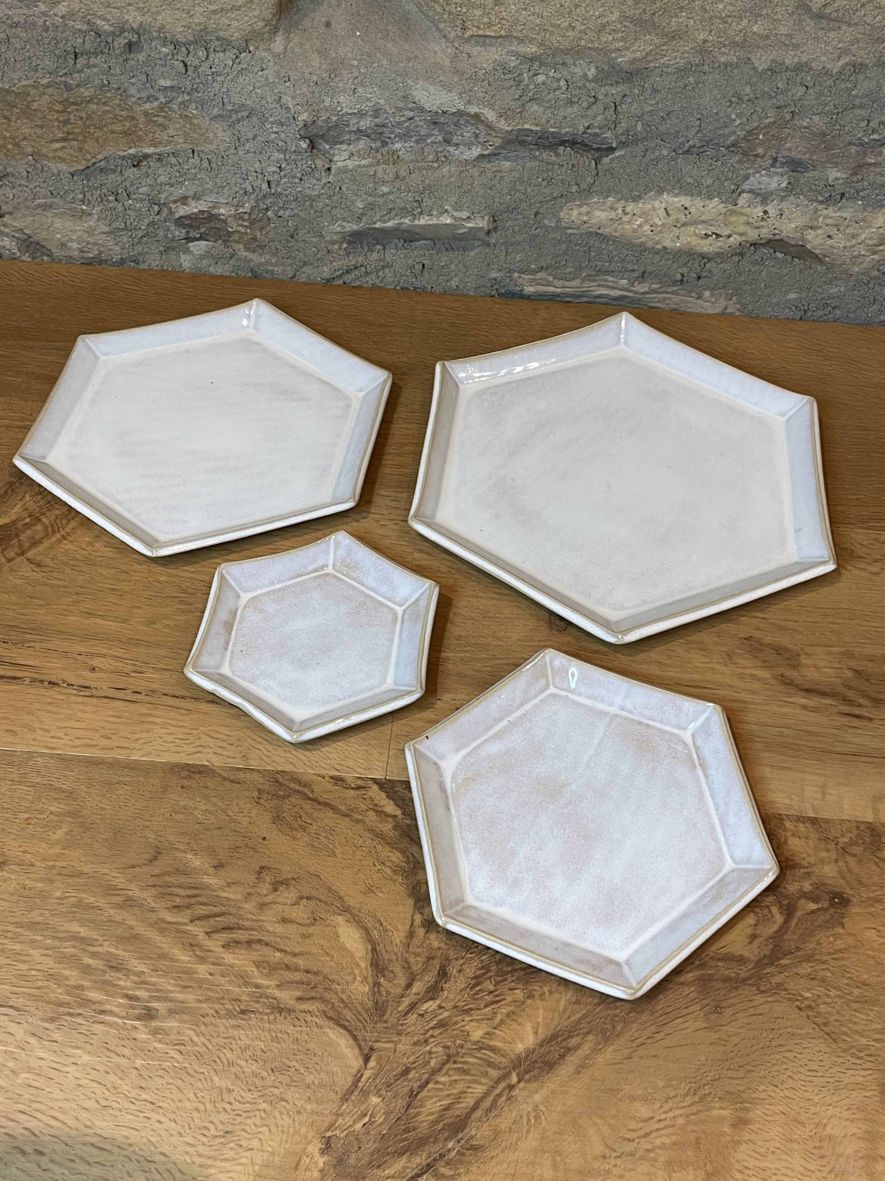 Plates - Set of 4 Nesting, Cream - 772