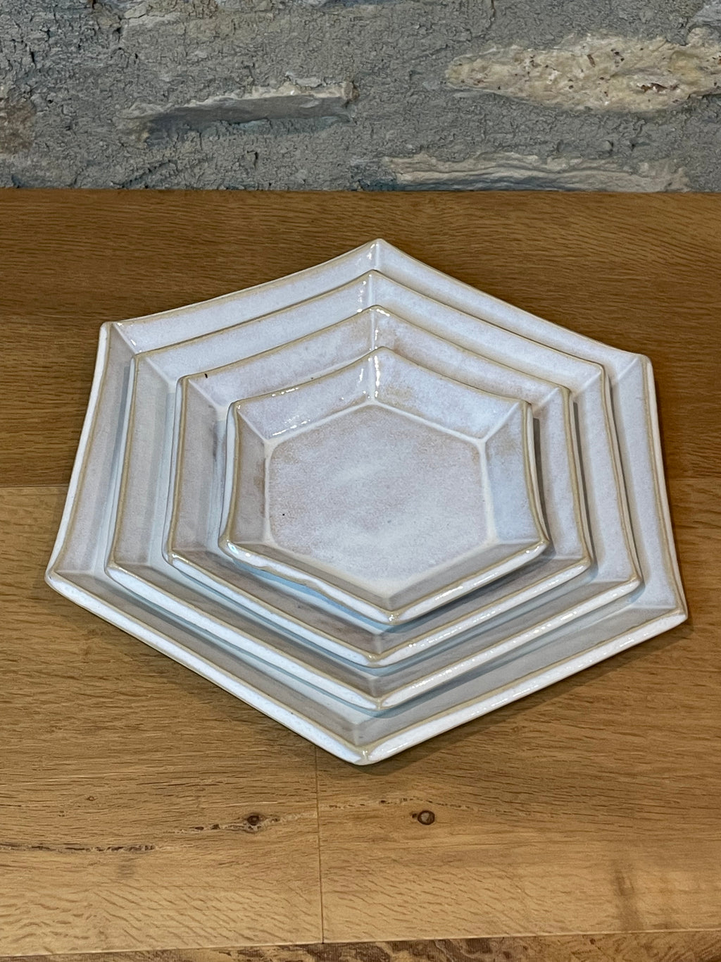 Plates - Set of 4 Nesting, Cream - 772