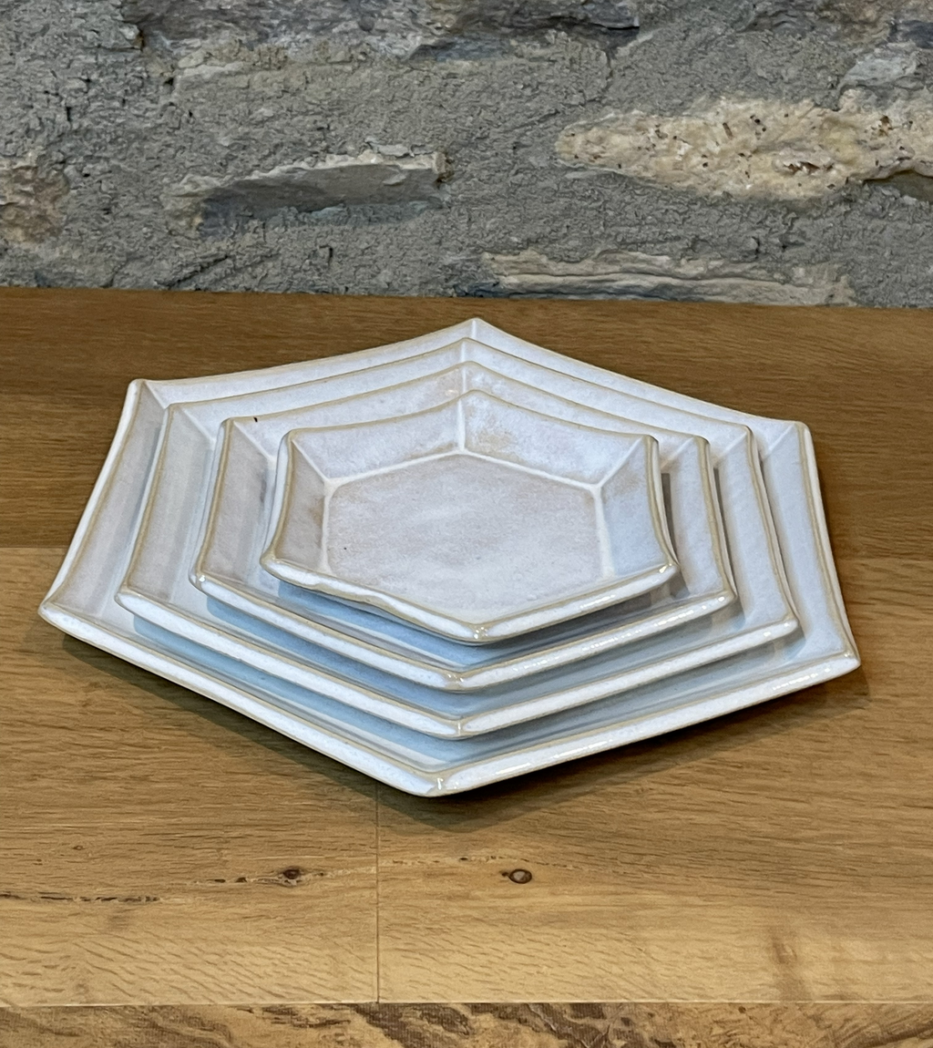 Plates - Set of 4 Nesting, Cream - 772
