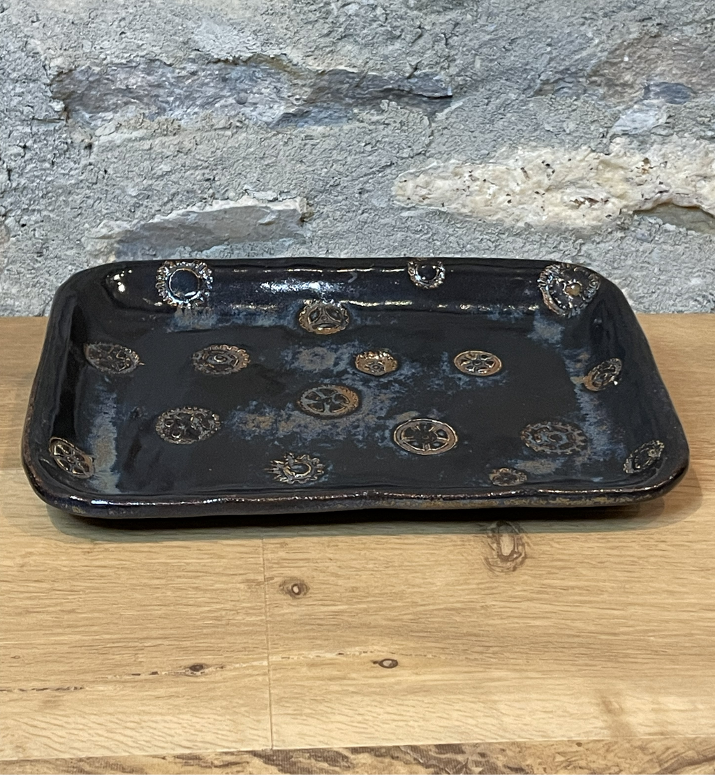 Tray - Cog effect, Brown - 183