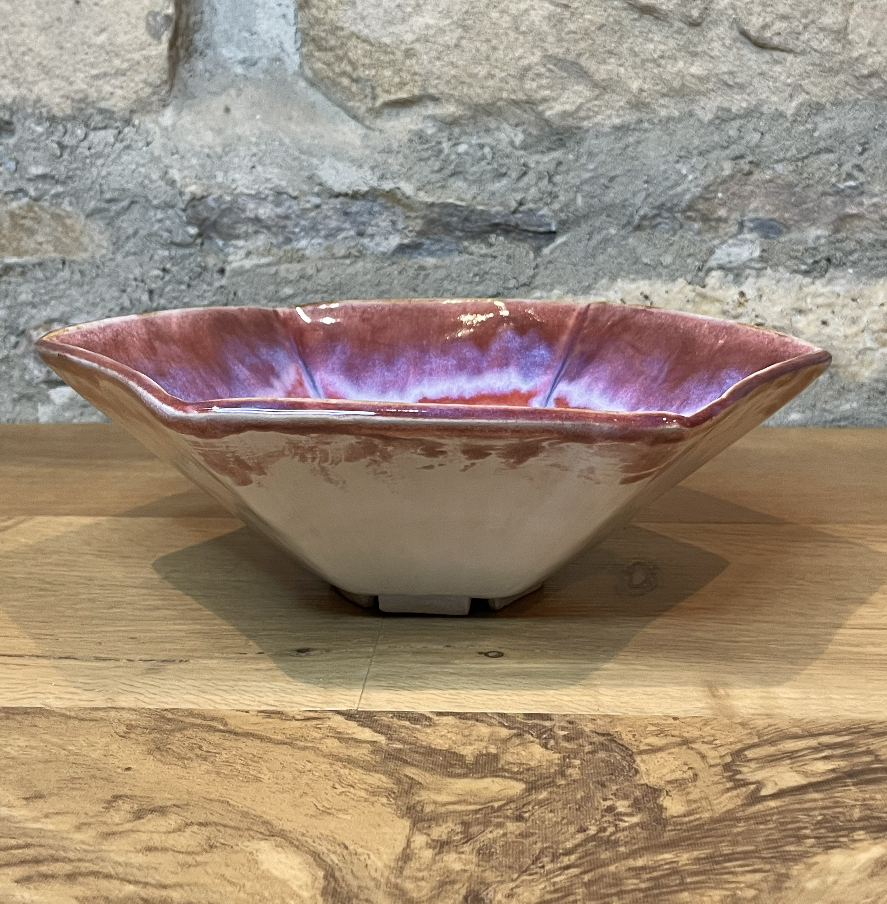 Bowl - Hexagonal Pink & Purple - 226
