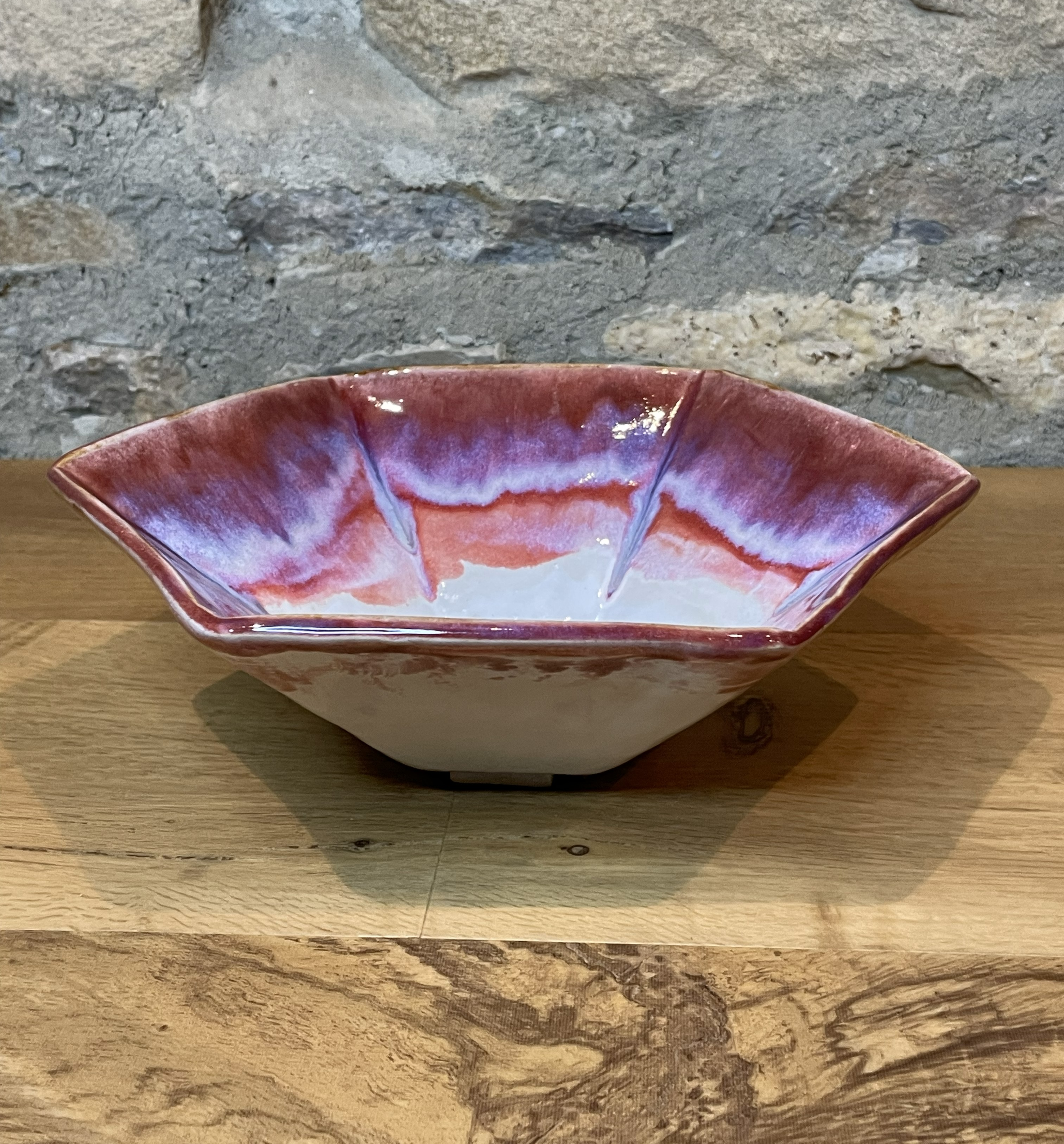 Bowl - Hexagonal Pink & Purple - 226
