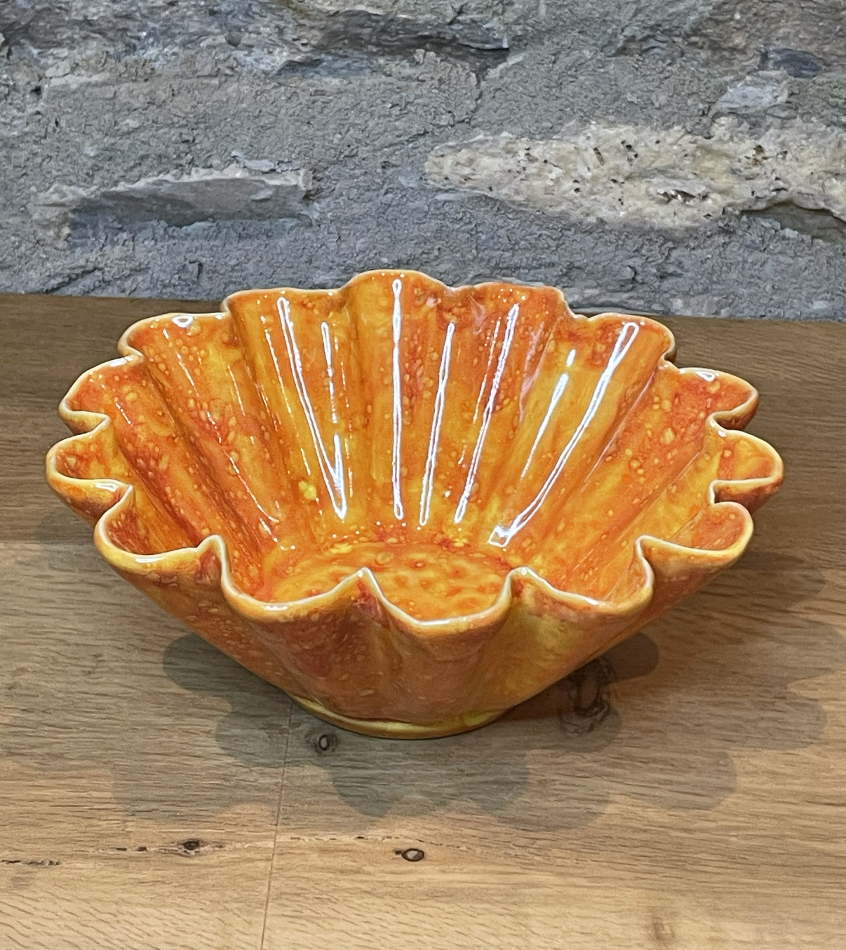 Bowl - Fluted Edge, Orange - 576