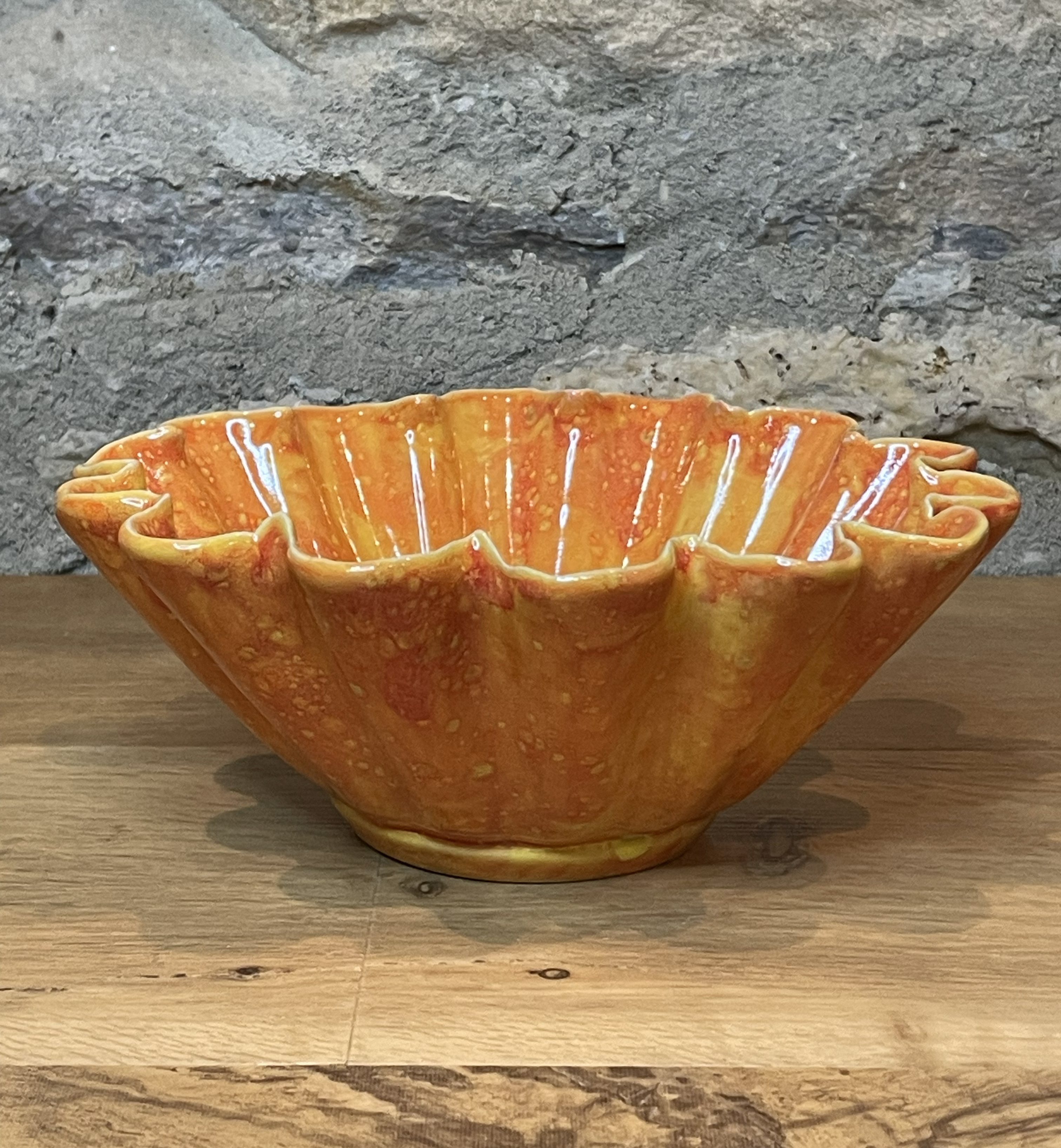 Bowl - Fluted Edge, Orange - 576