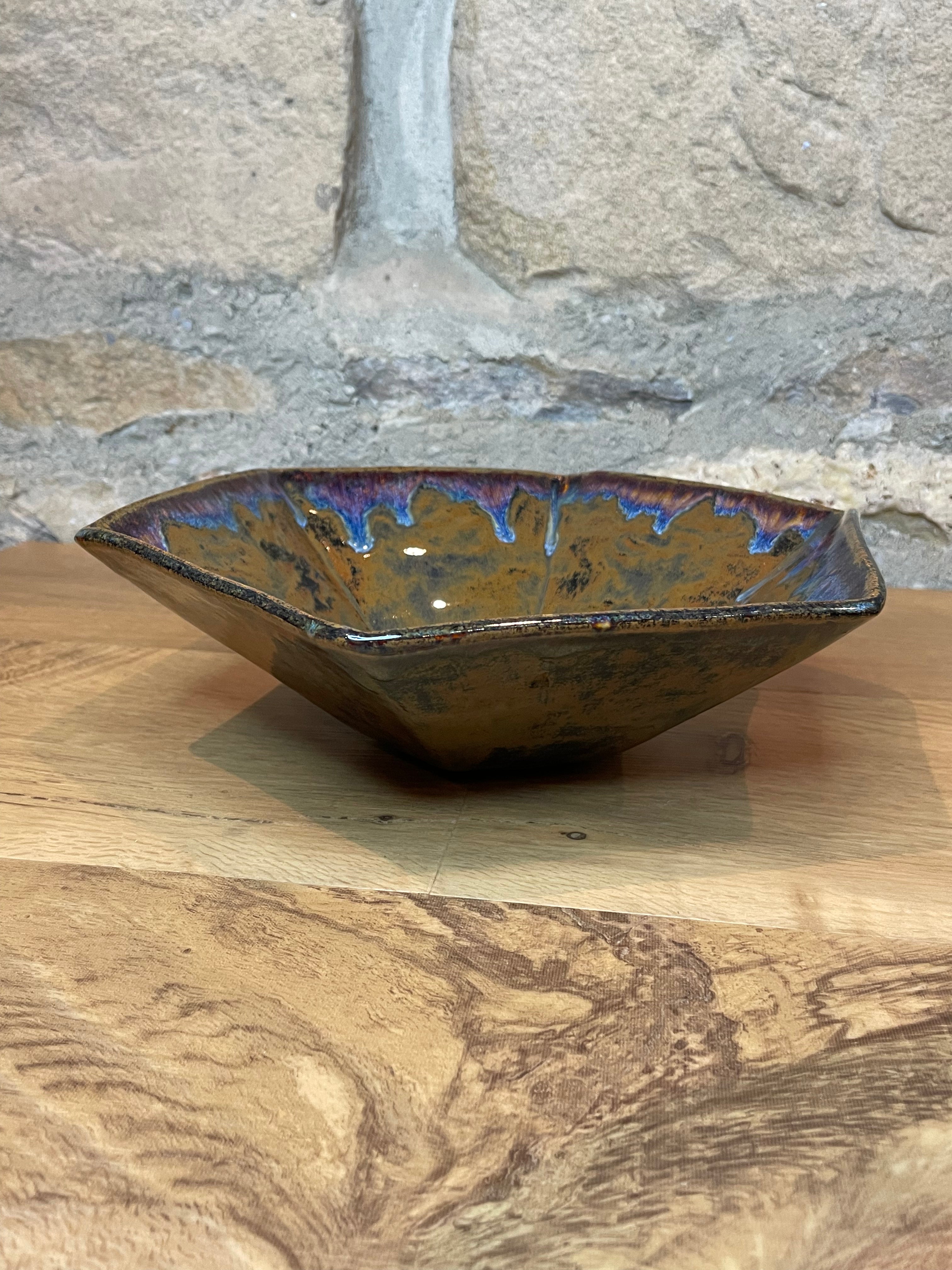 Bowl - Hexagonal, Brown - 108