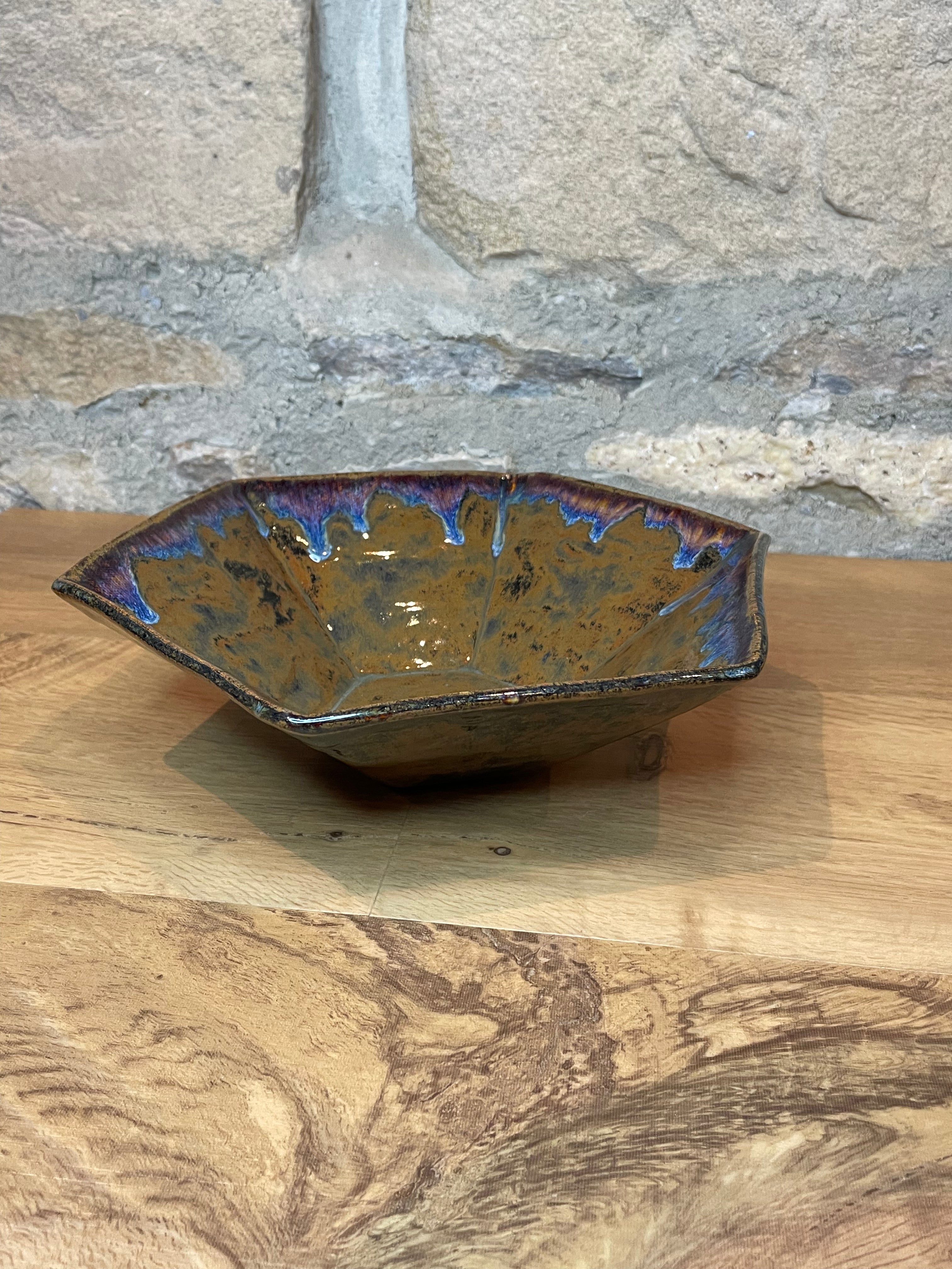 Bowl - Hexagonal, Brown - 108