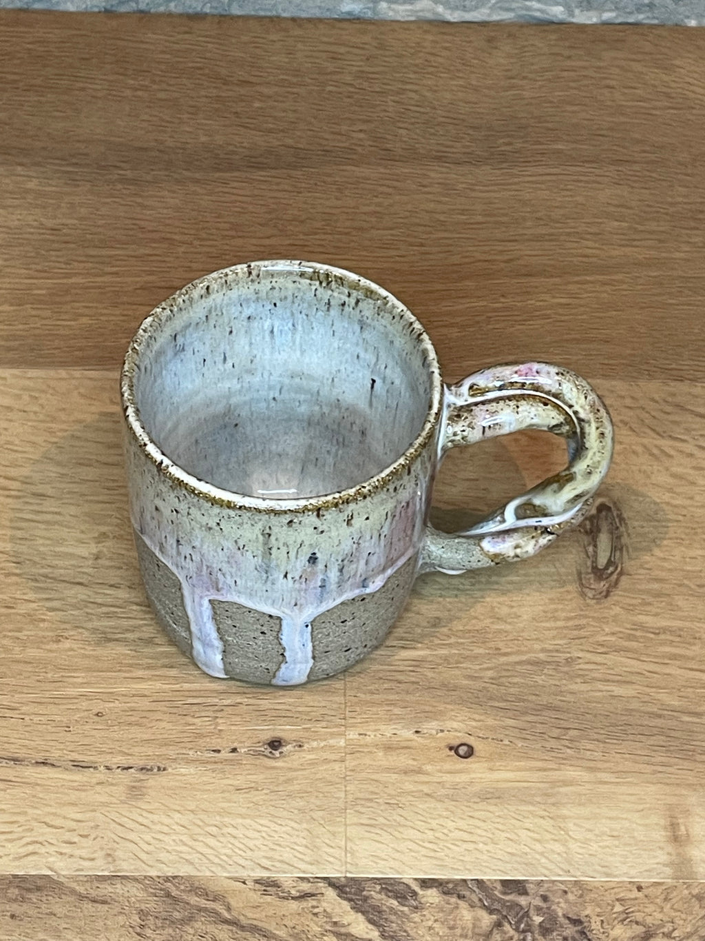 Mug - Lave Fleck Pink / Blue, Twisted Handle - 750