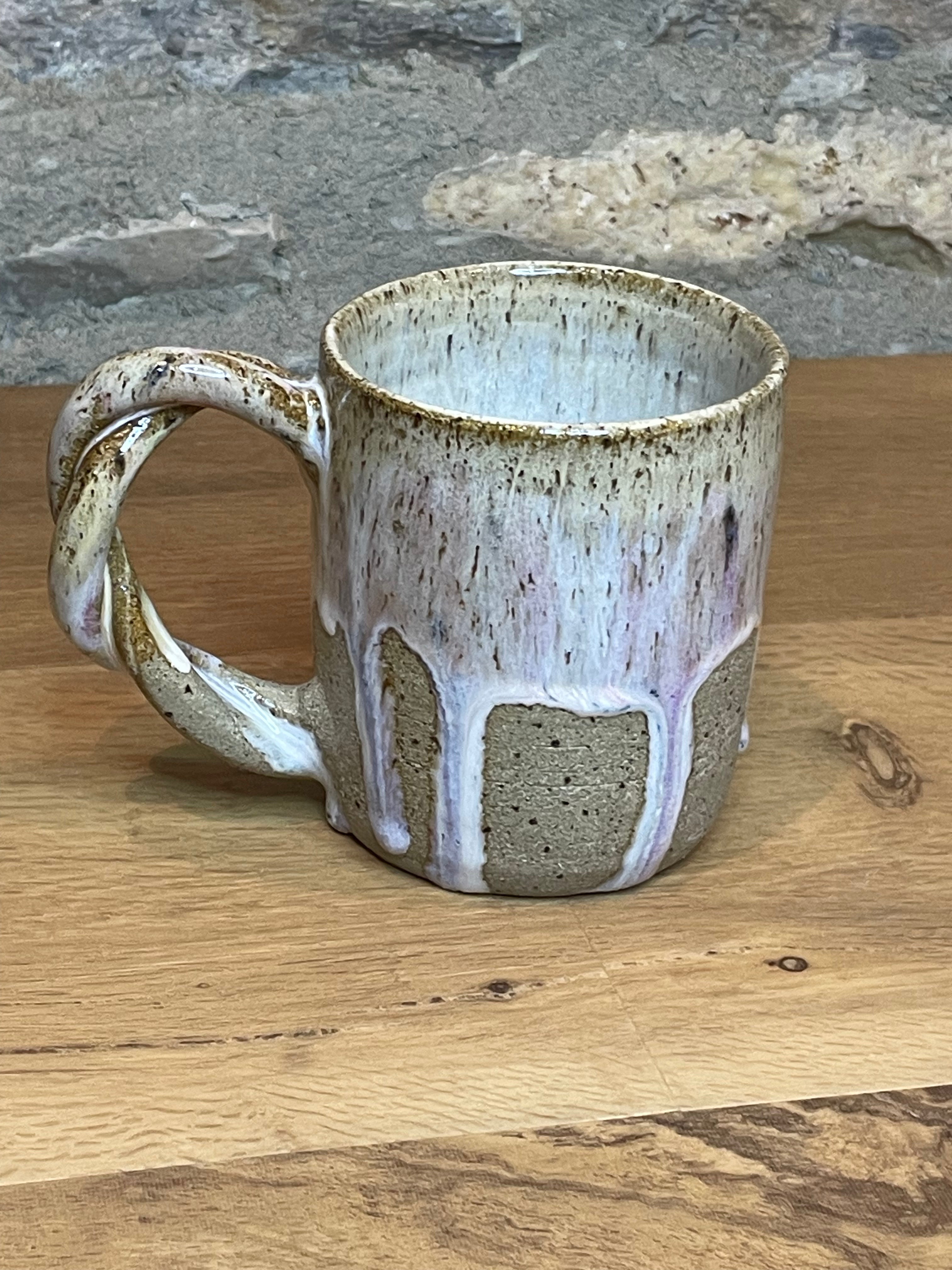 Mug - Lave Fleck Pink / Blue, Twisted Handle - 750