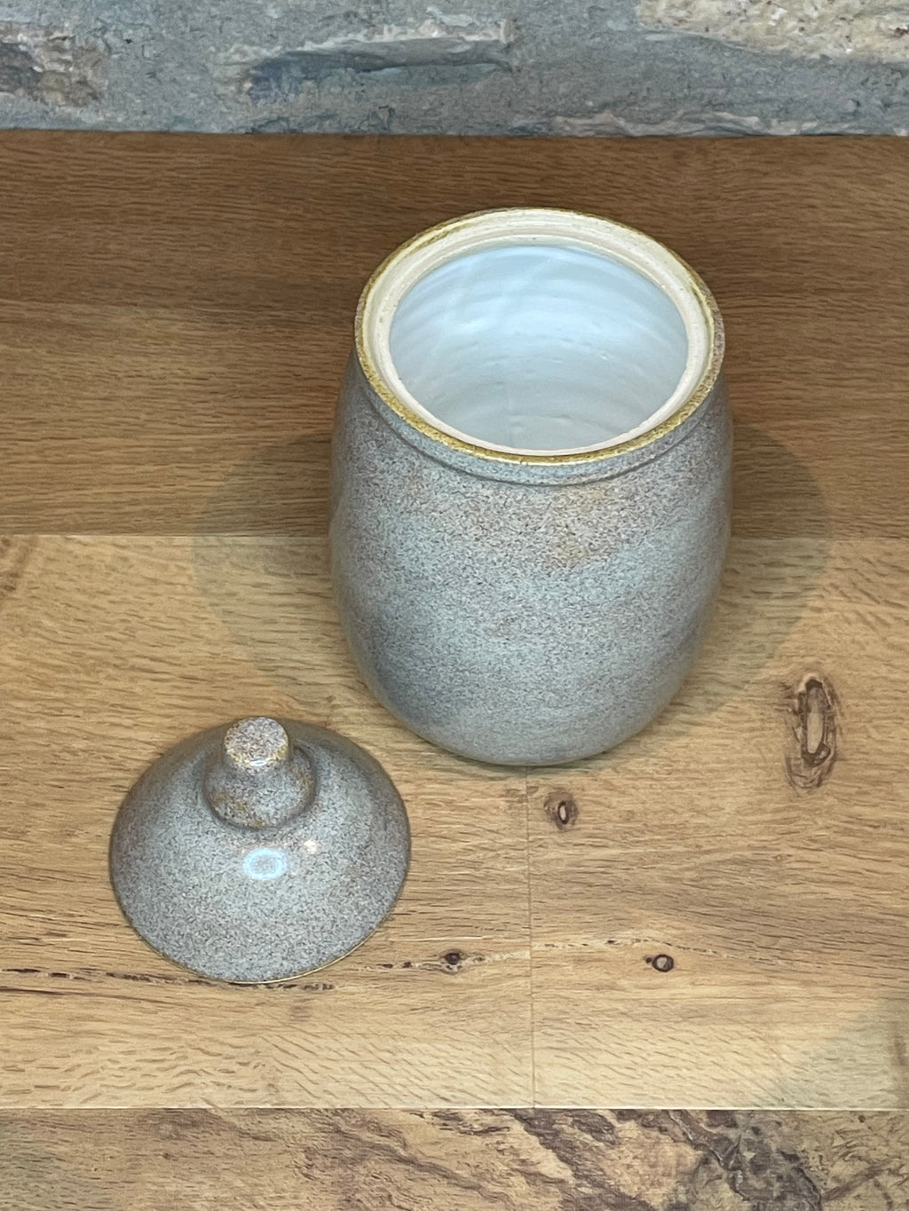 Jar - Lidded, Grey Brown - 107