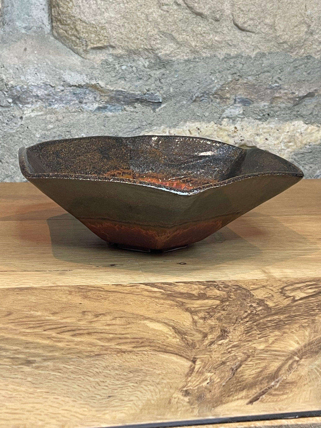 Bowl - Hexagonal, Copper & Black - 106