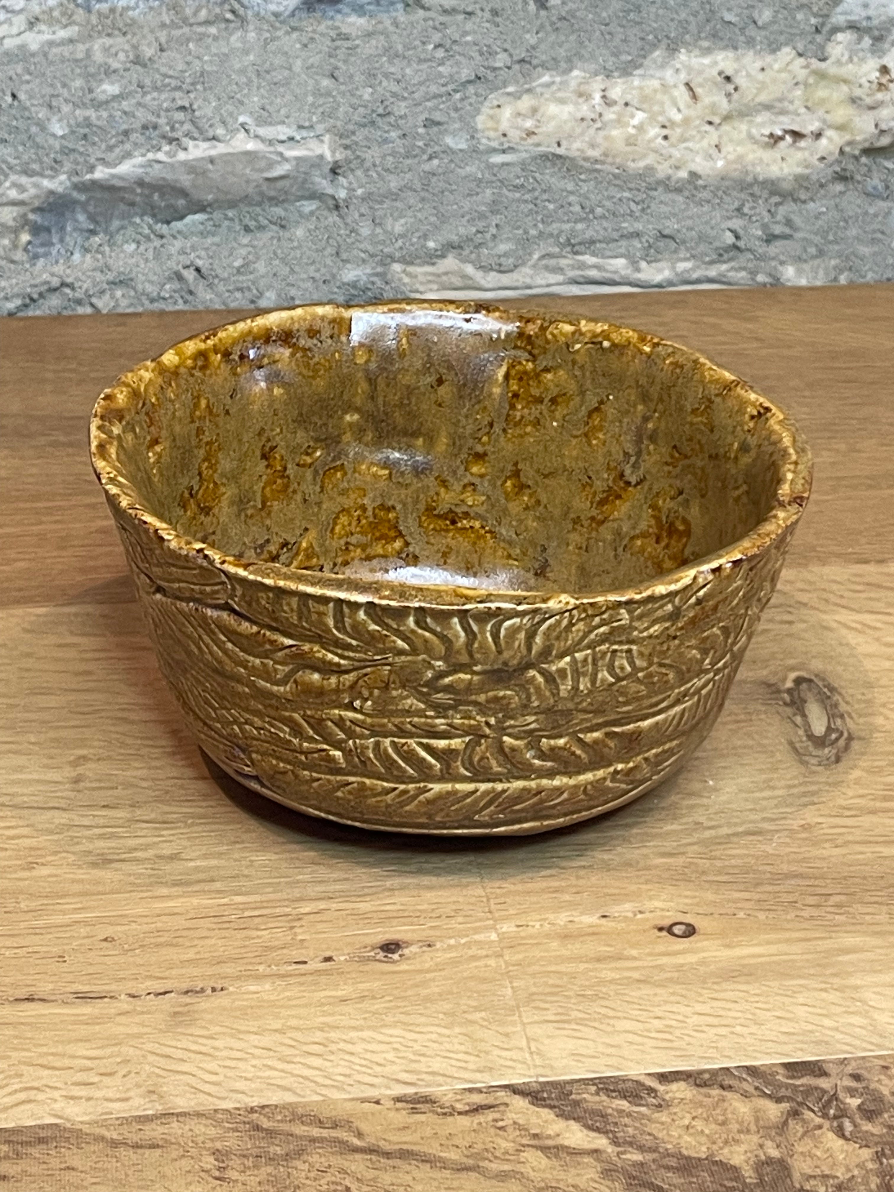 Bowl - Brown, Textured - 174