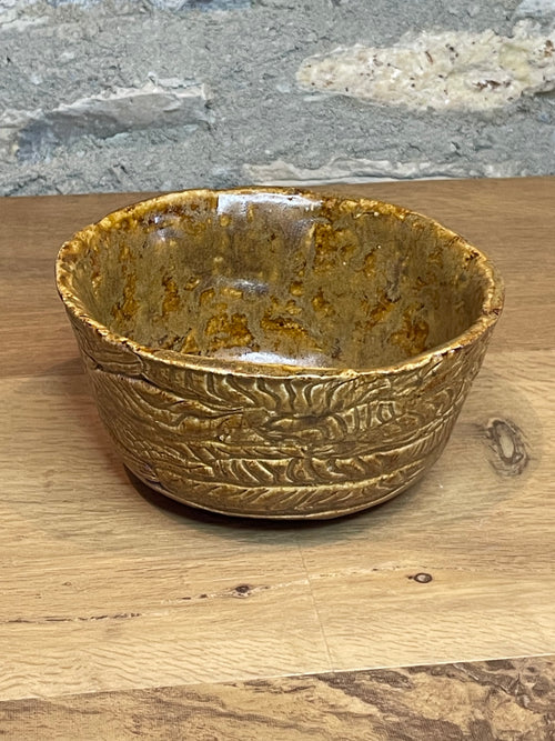 Bowl - Brown, Textured - 174