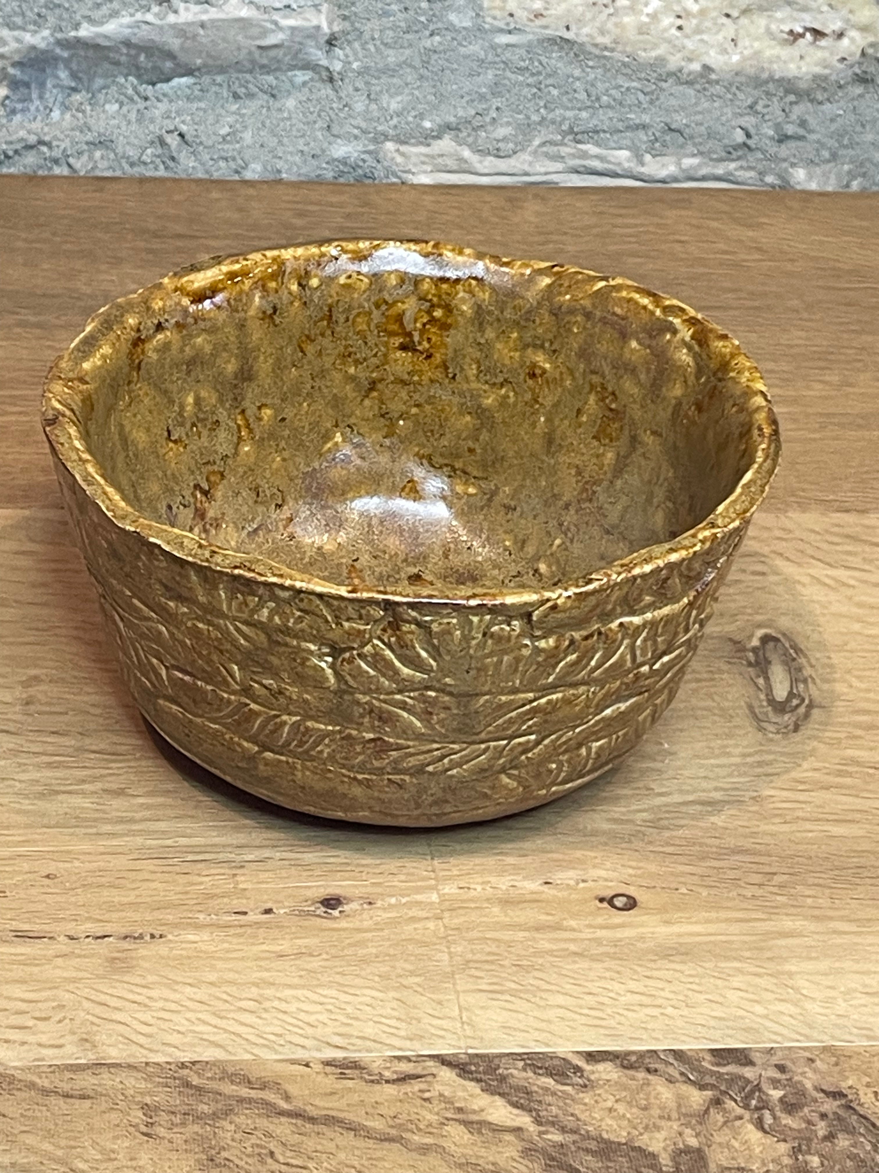 Bowl - Brown, Textured - 174