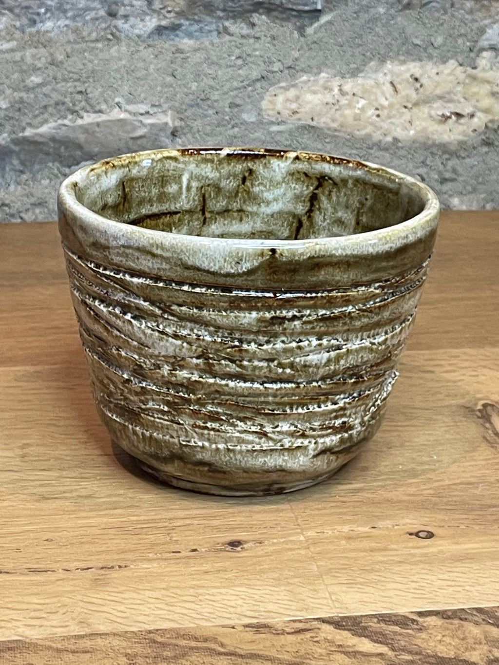 Bowl - Cream / Brown Textured - 113