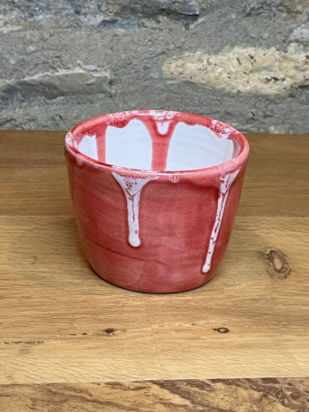 Bowl / Vase - Orange, White - 114