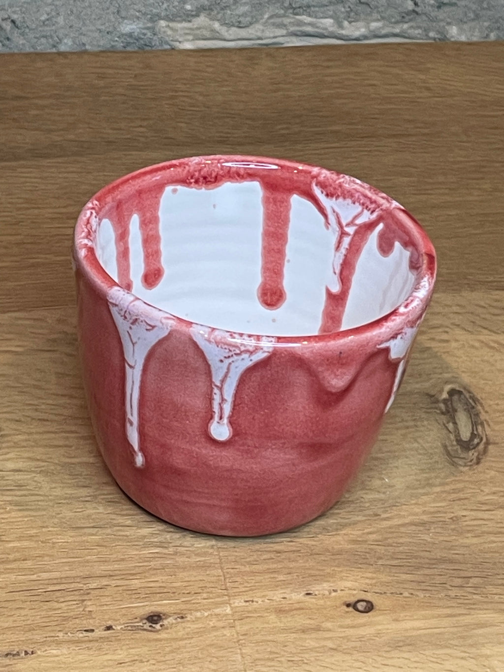Bowl / Vase - Orange, White - 114