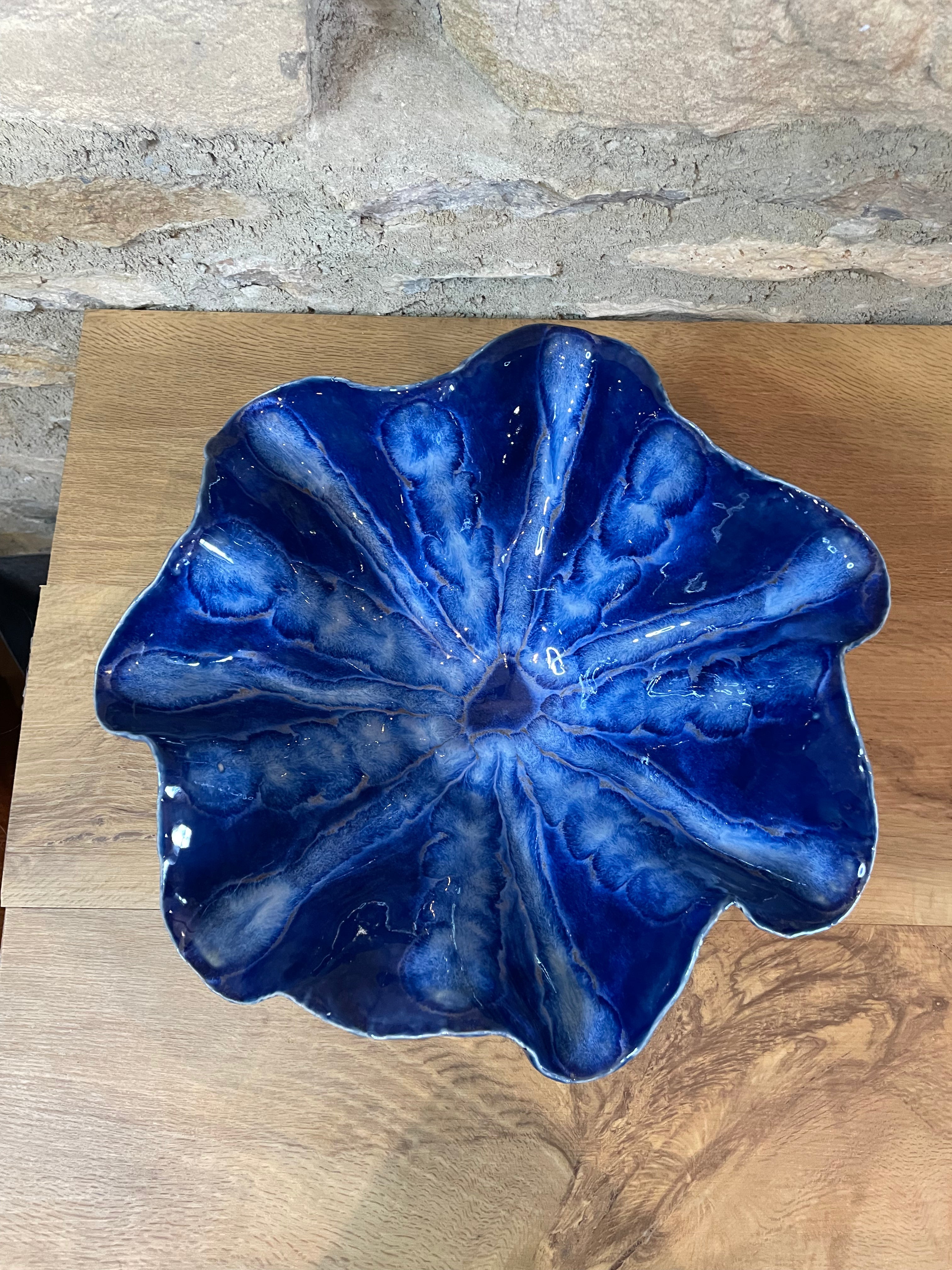Bowl - Blue Wavy - 806