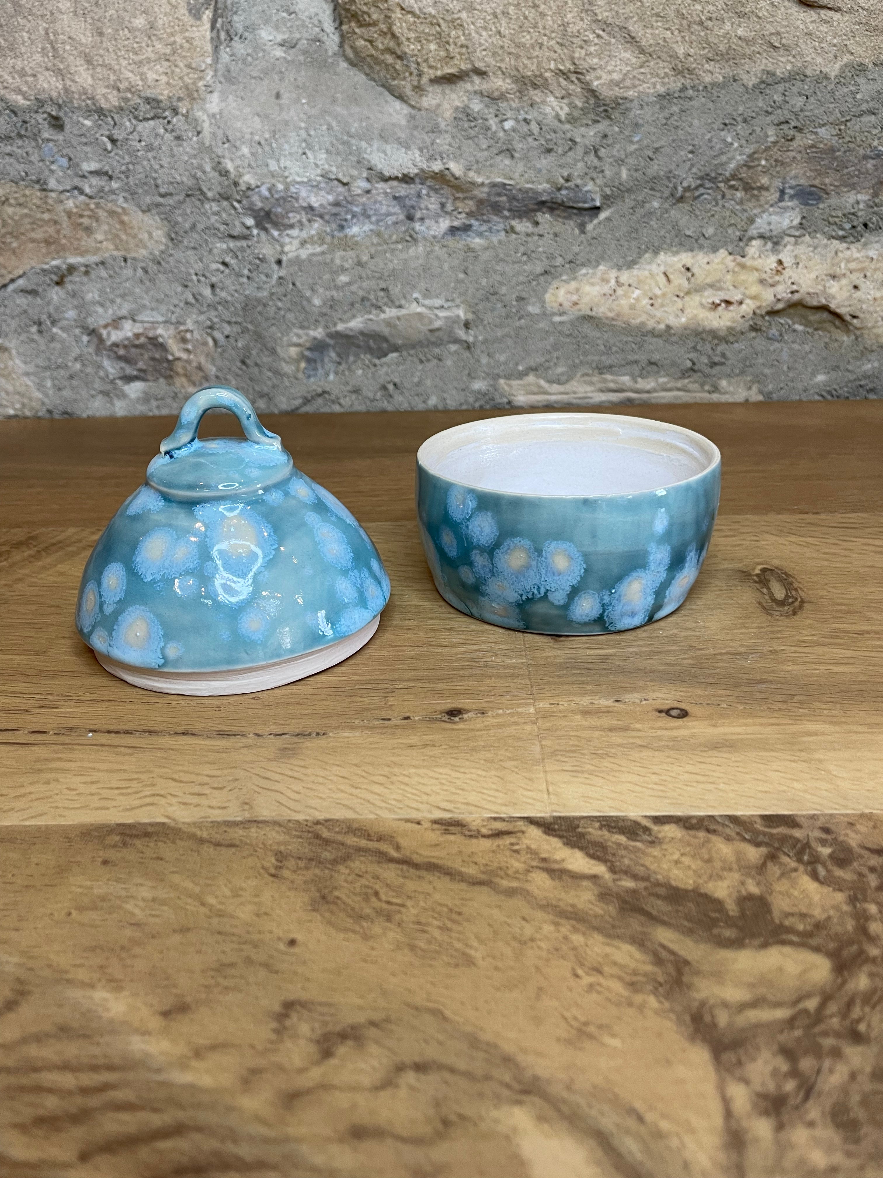 Lidded Pot - Turquoise - 798