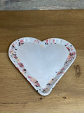 Dish - White & Pink Heart Shaped - 801