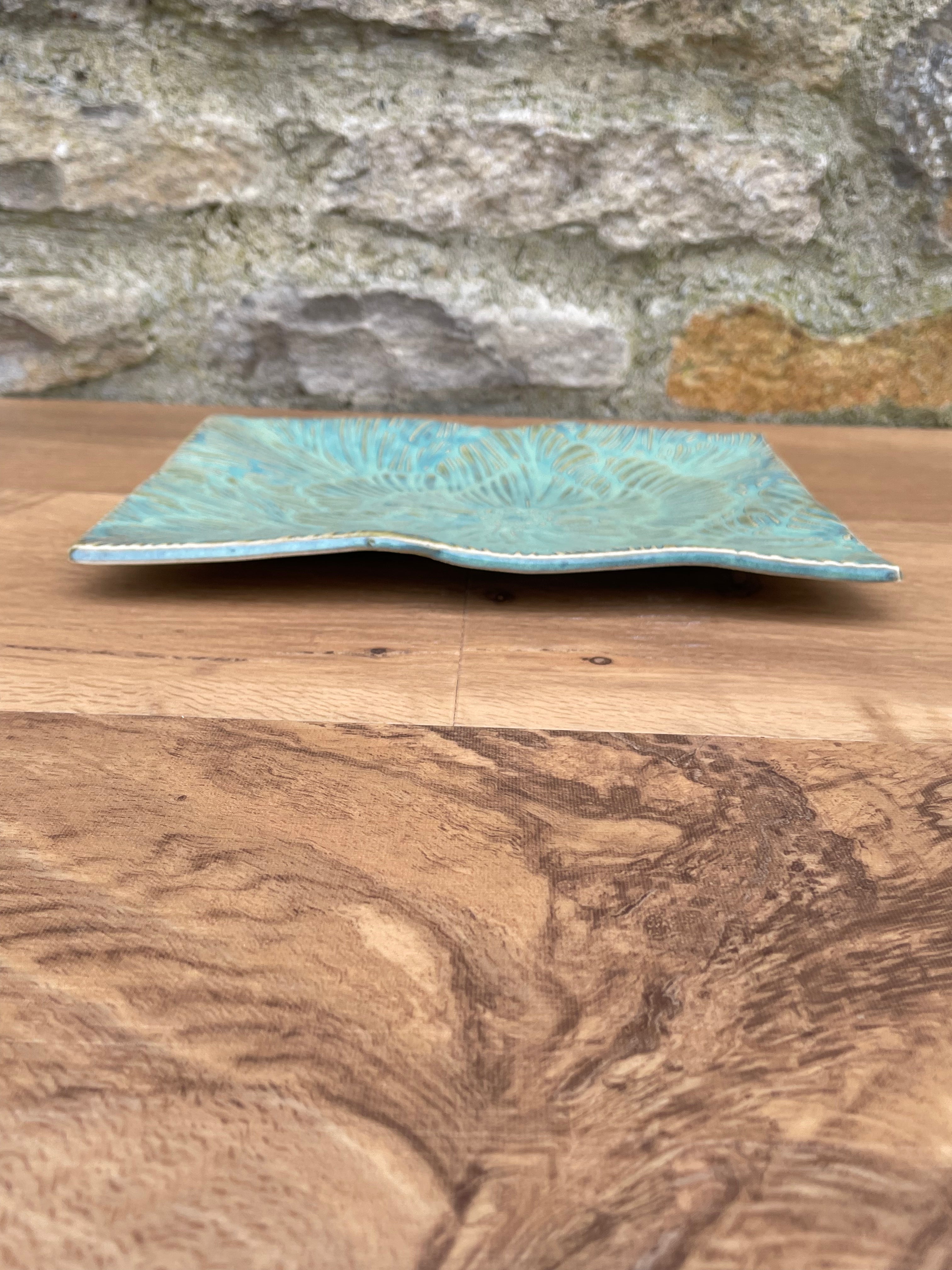 Dish - Green Textured Platter - 823