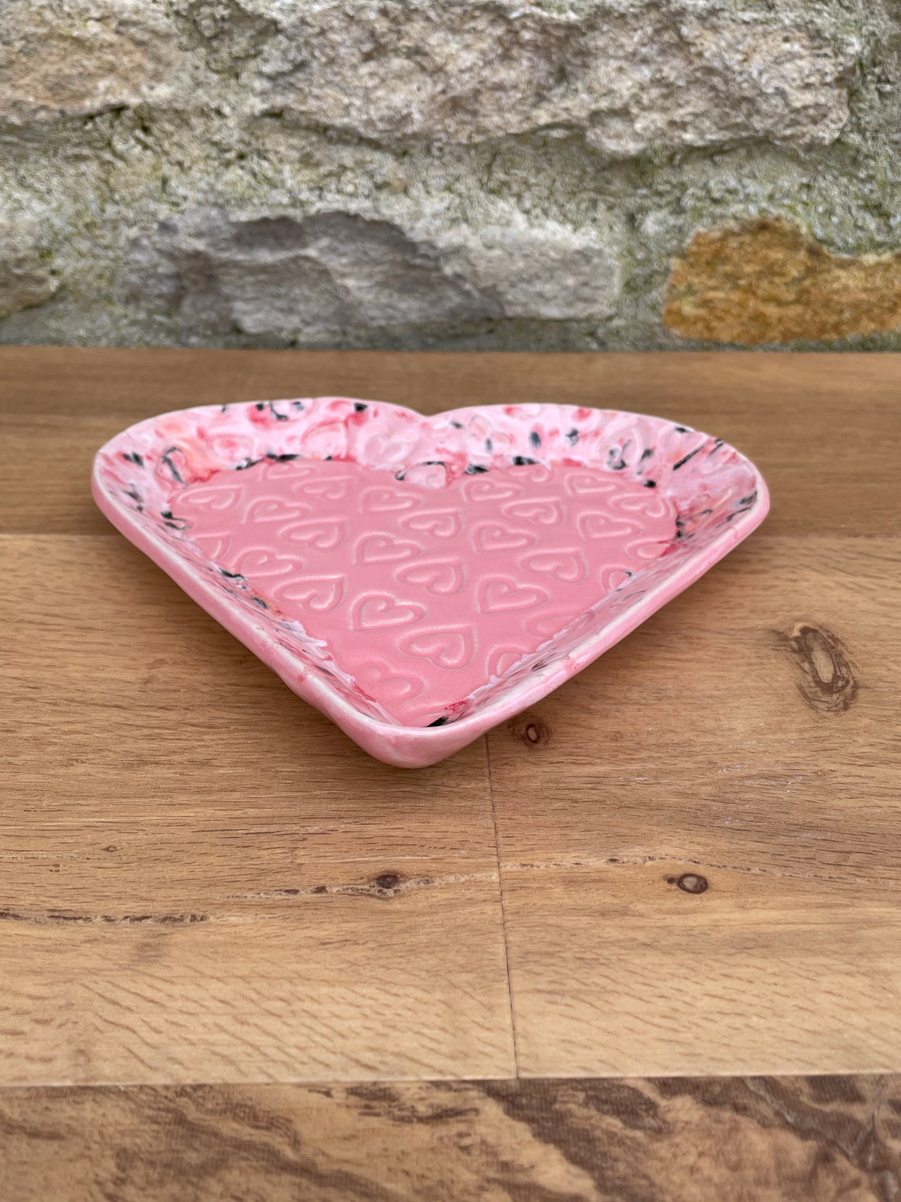 Dish - Pink Heart Shaped