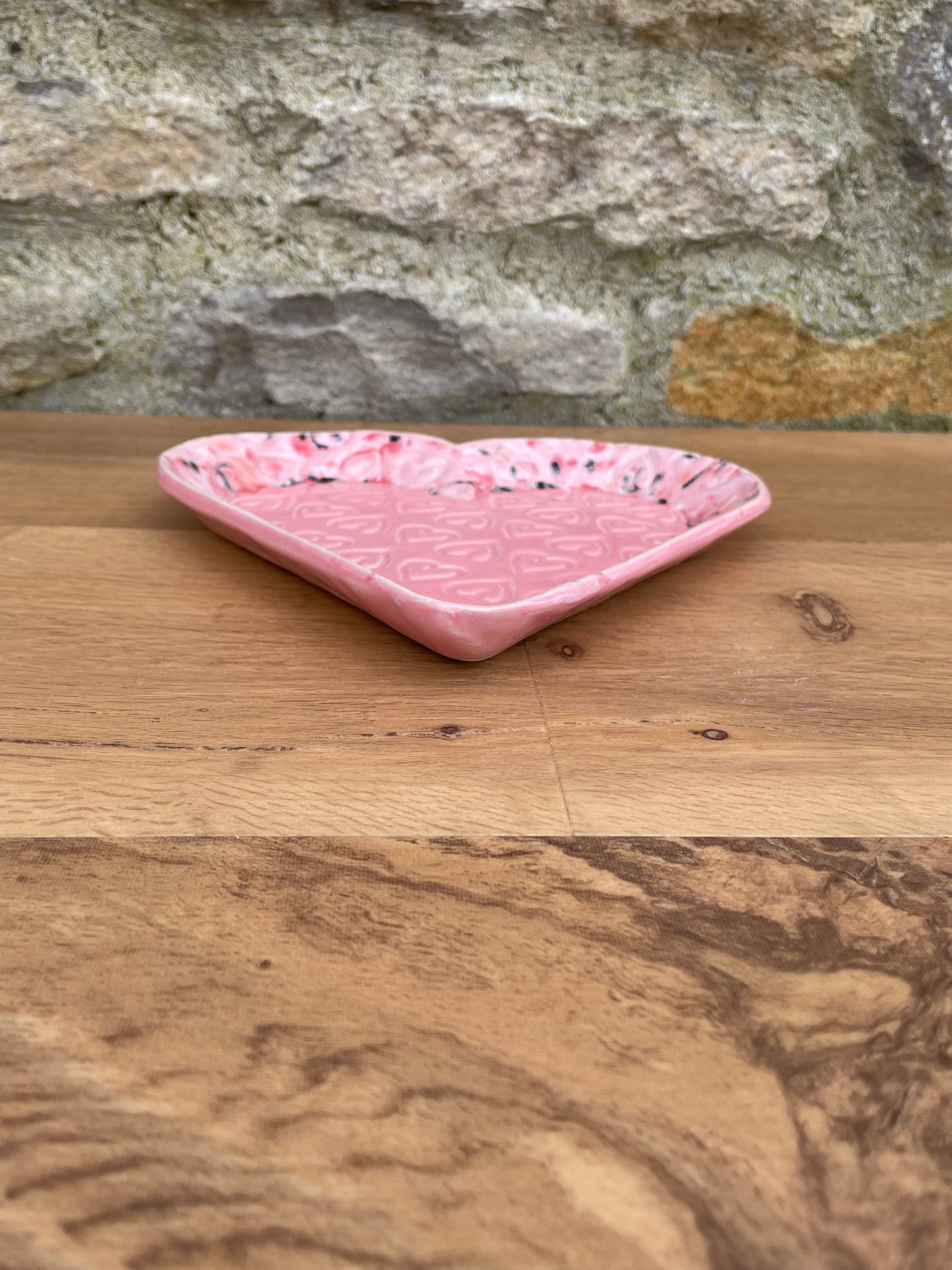 Dish - Pink Heart Shaped
