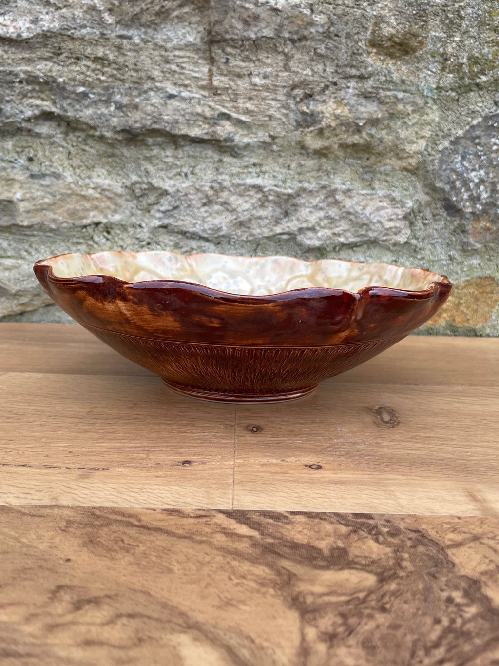 Bowl - Cream and Soft Blue - 814