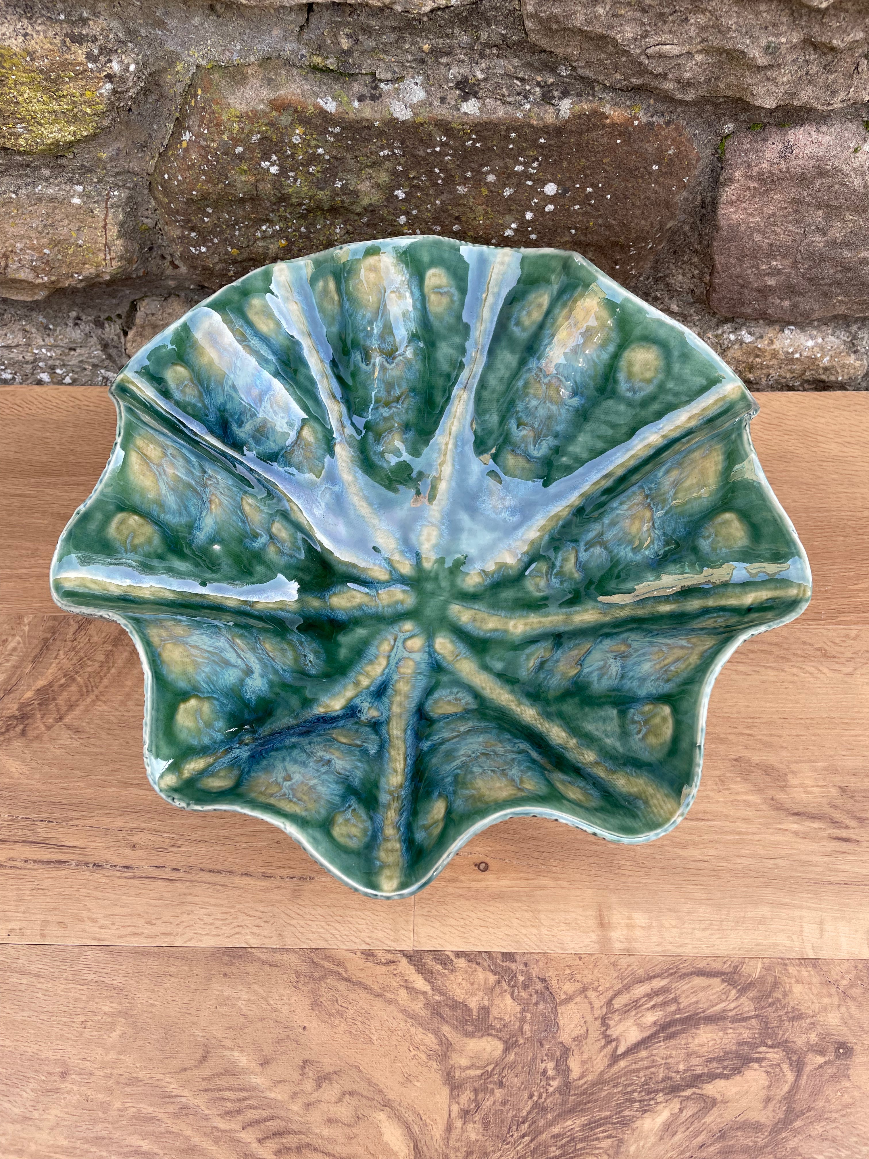 Bowl - Green & Yellow Wavy - 851