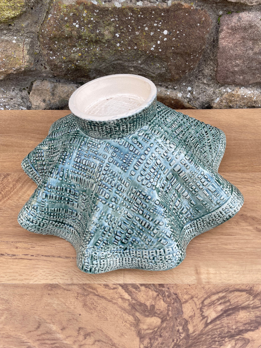 Bowl - Green & Yellow Wavy - 851