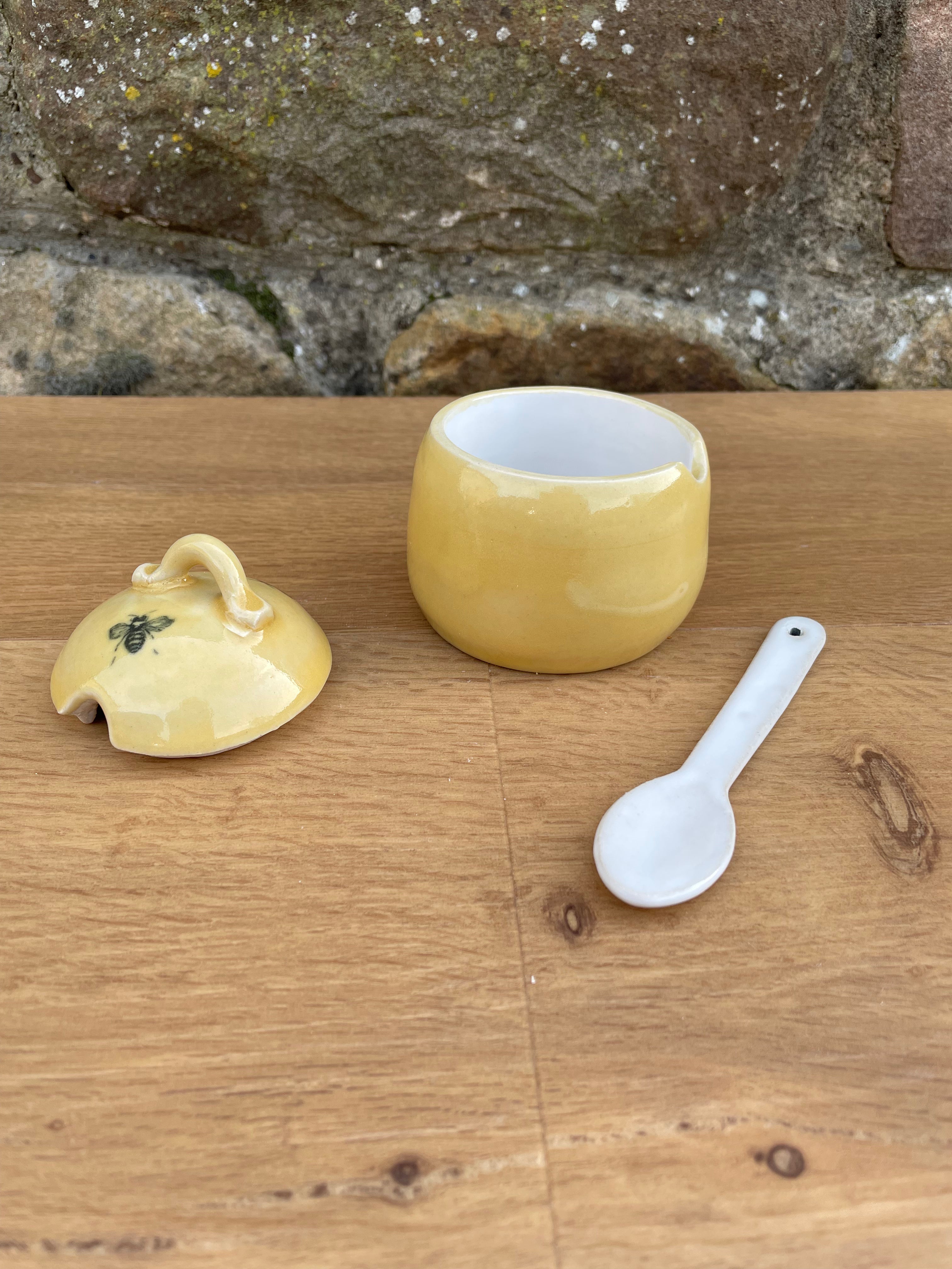 Lidded Pot - Honey, Jam, Yellow - 817