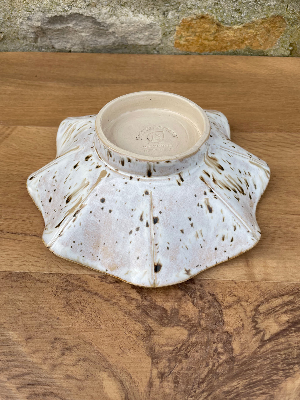 Bowl - Wavy Cream & Brown - 838
