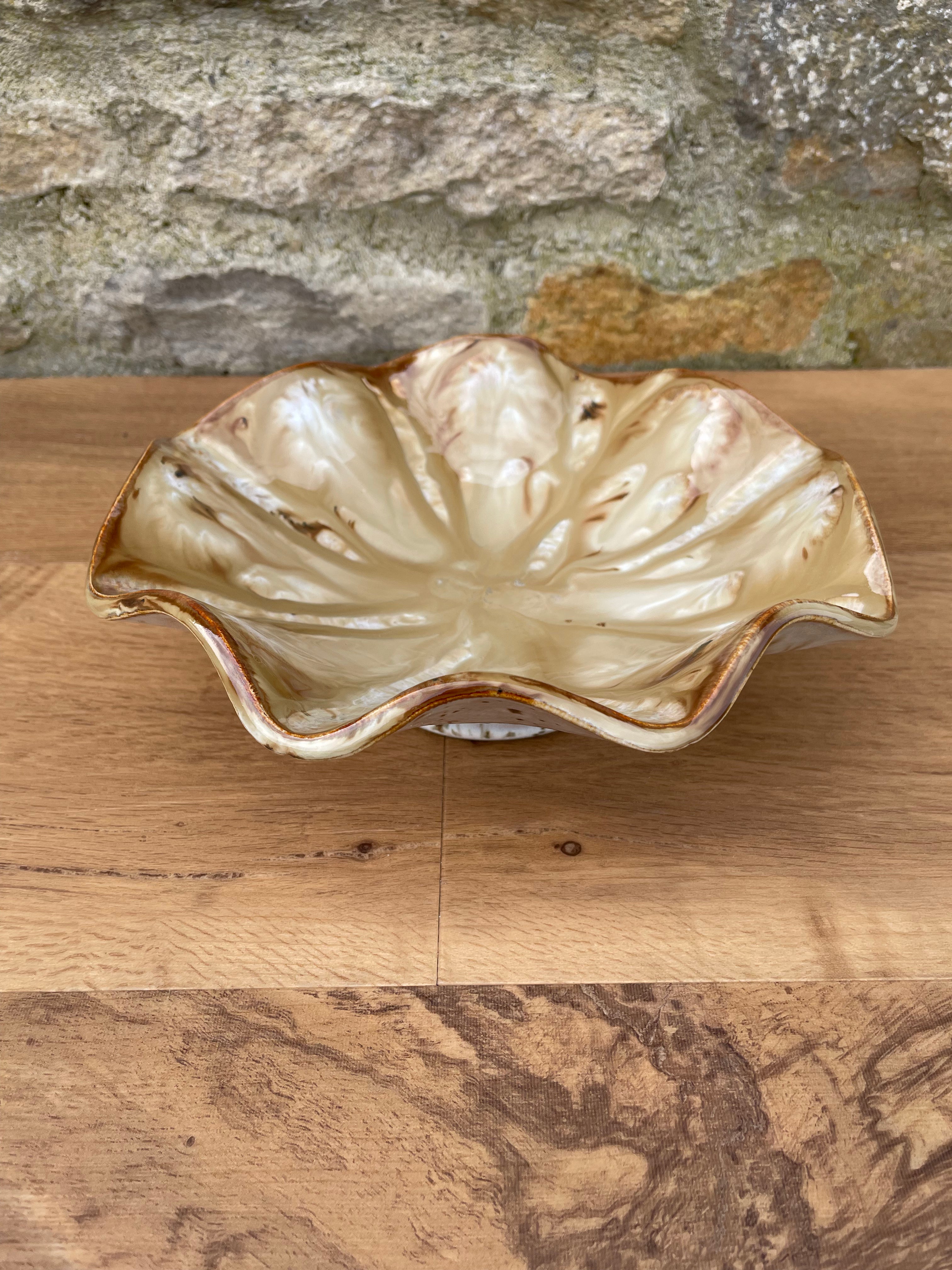 Bowl - Wavy Cream & Brown - 838
