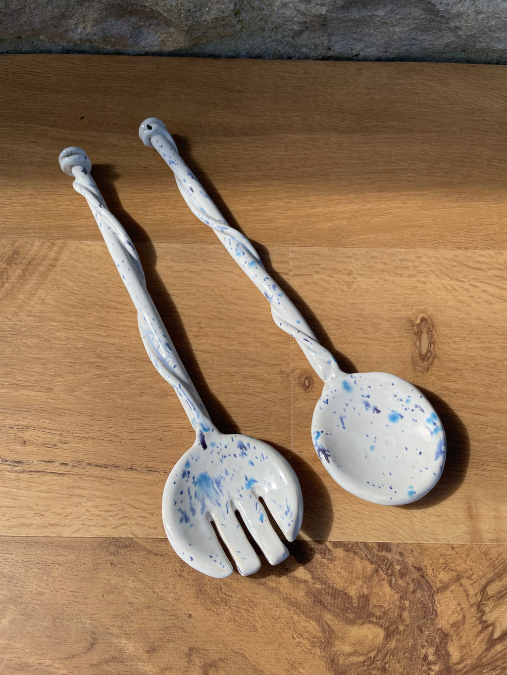 Serving Spoons - White & Blue - 702