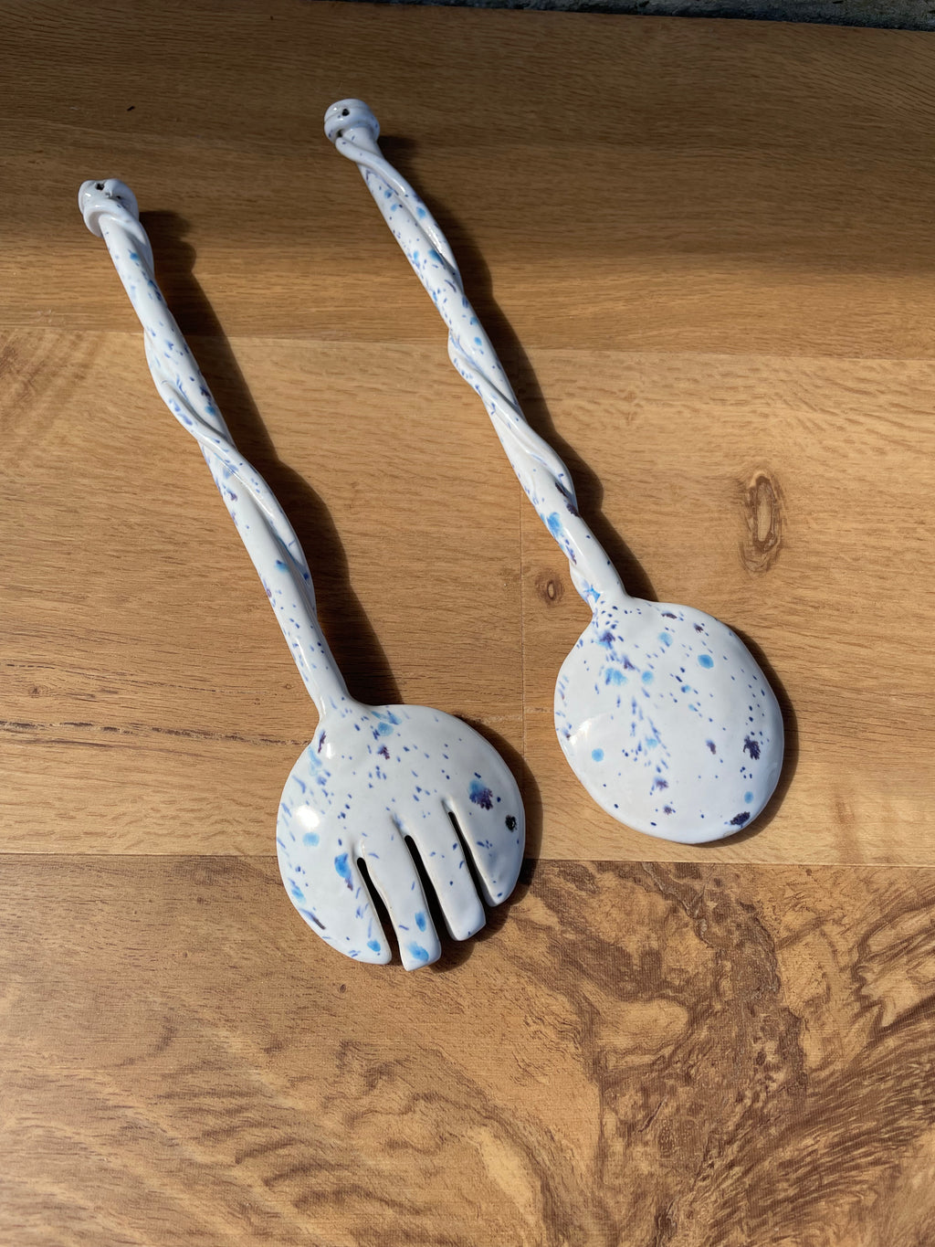 Serving Spoons - White & Blue - 702