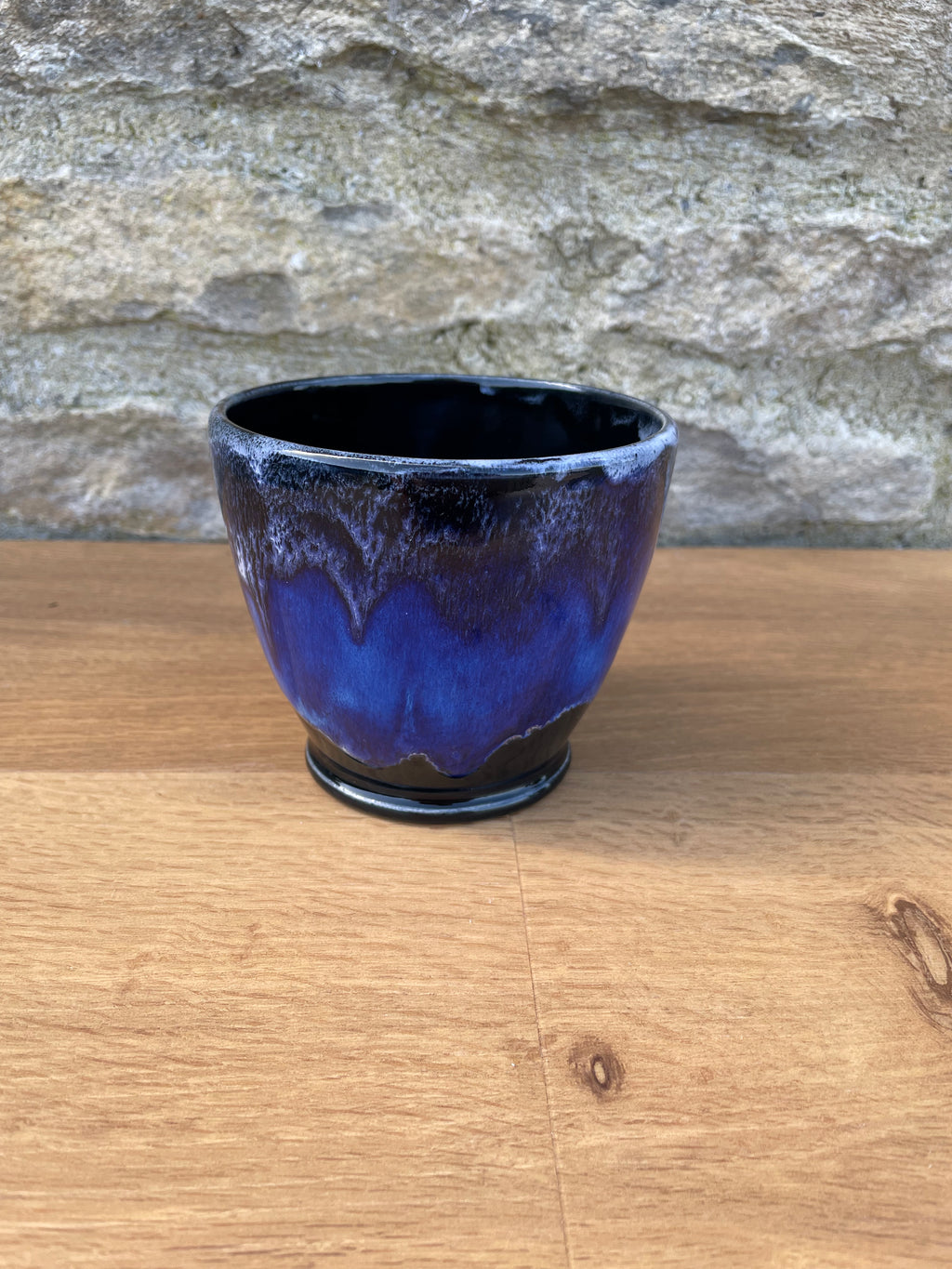 Vase - Blue, White & Black - 862