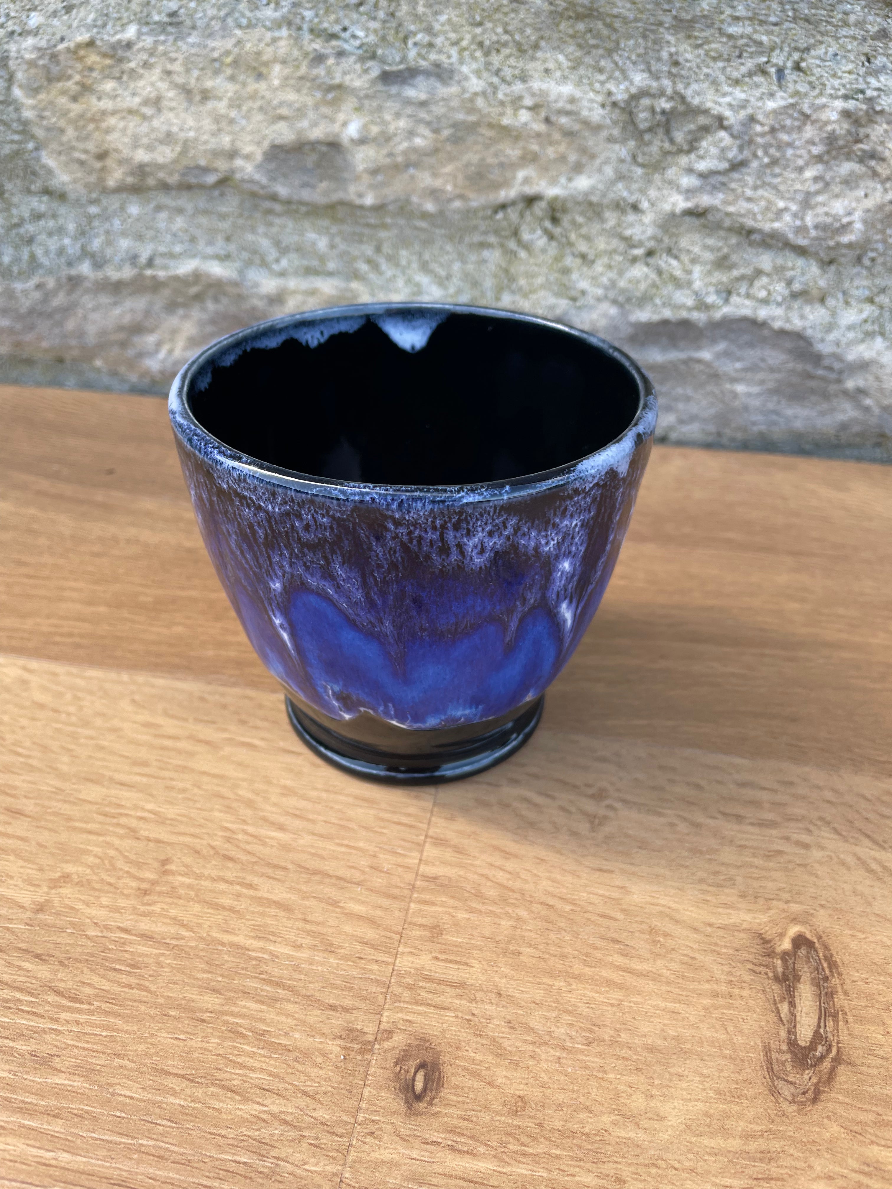 Vase - Blue, White & Black - 862