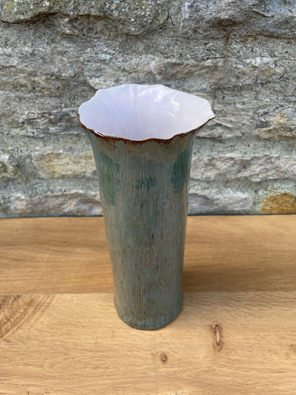 Vase - Tall, Grey Textured - 852