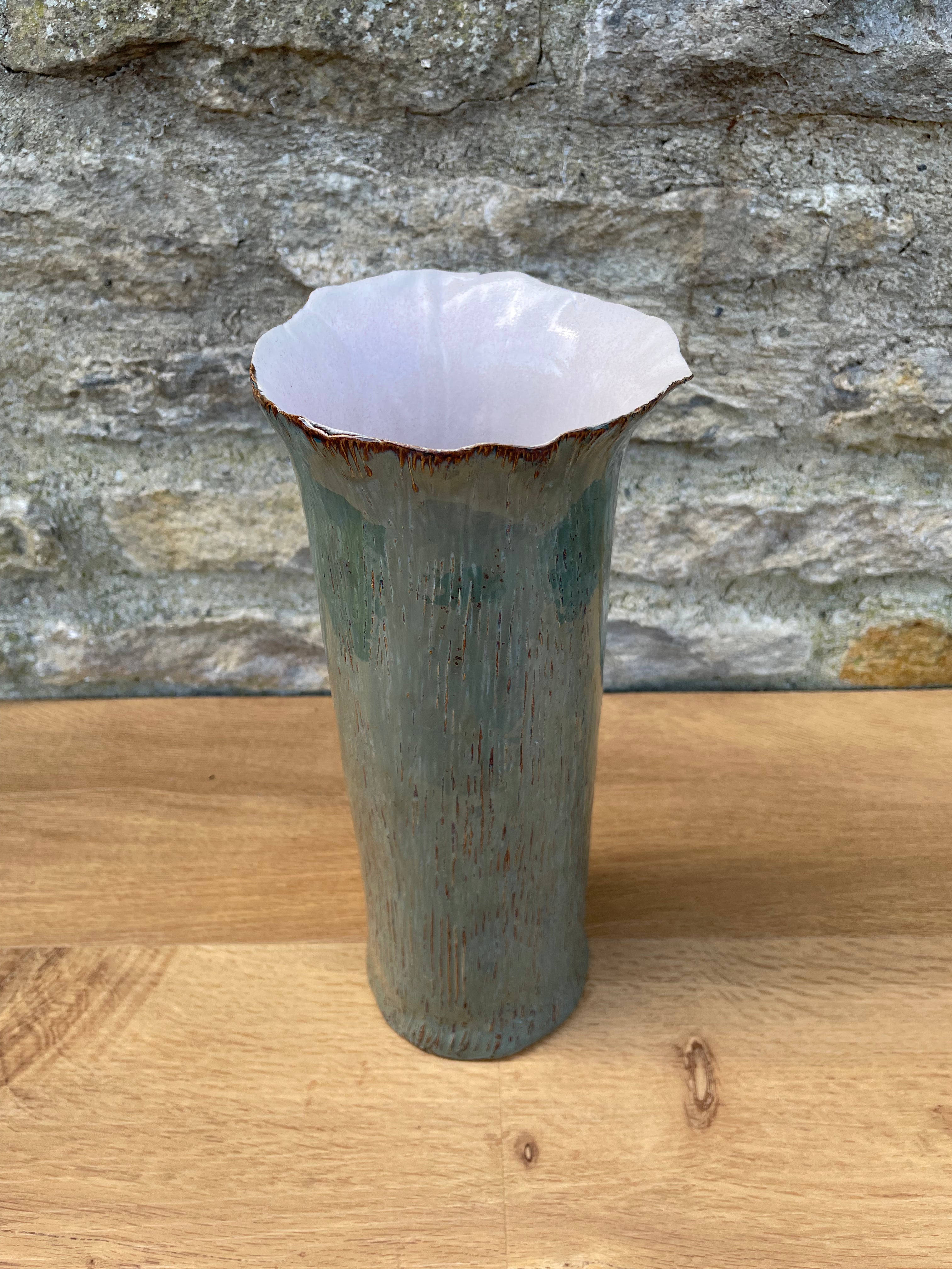 Vase - Tall, Grey Textured - 852