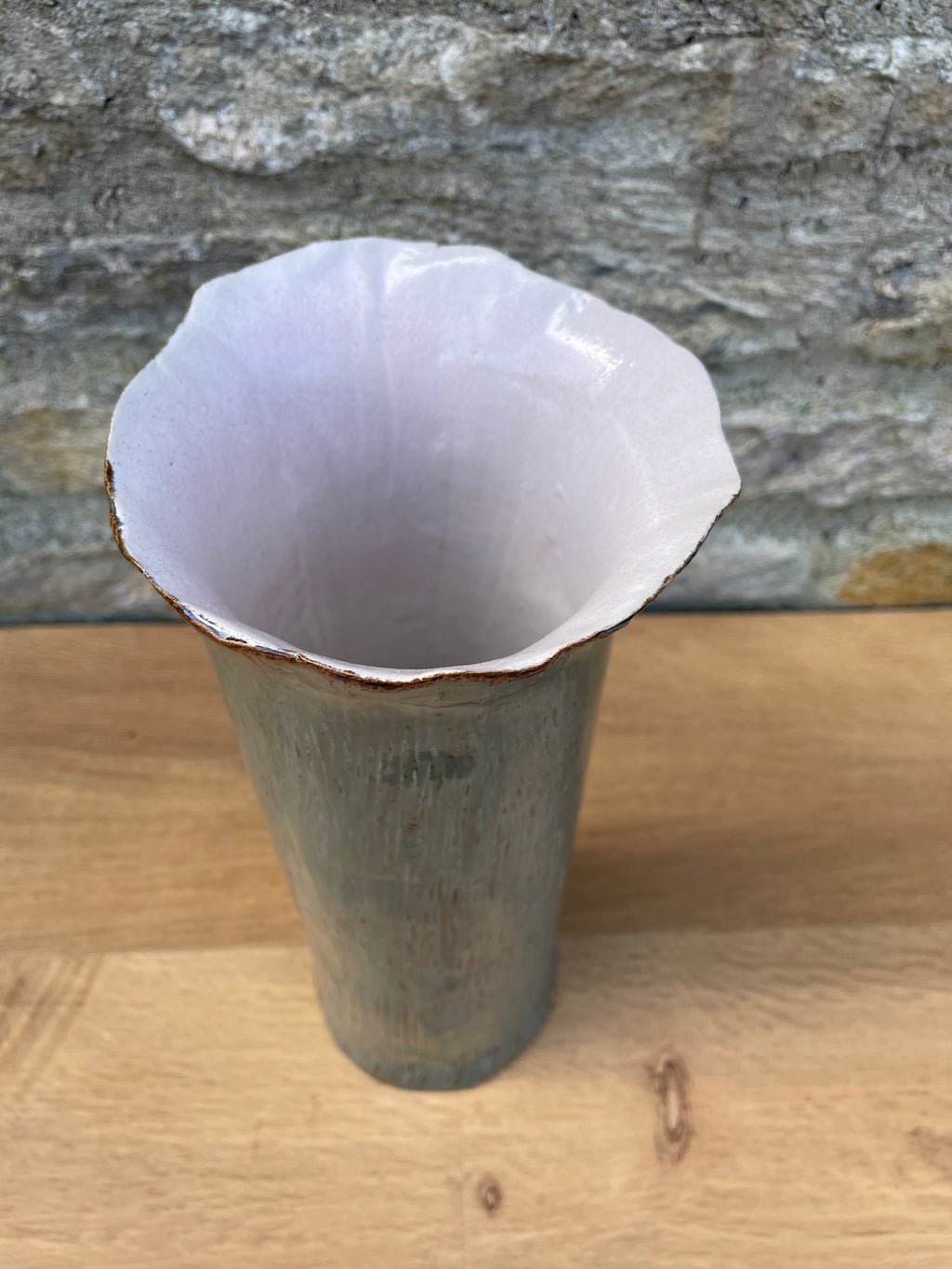 Vase - Tall, Grey Textured - 852