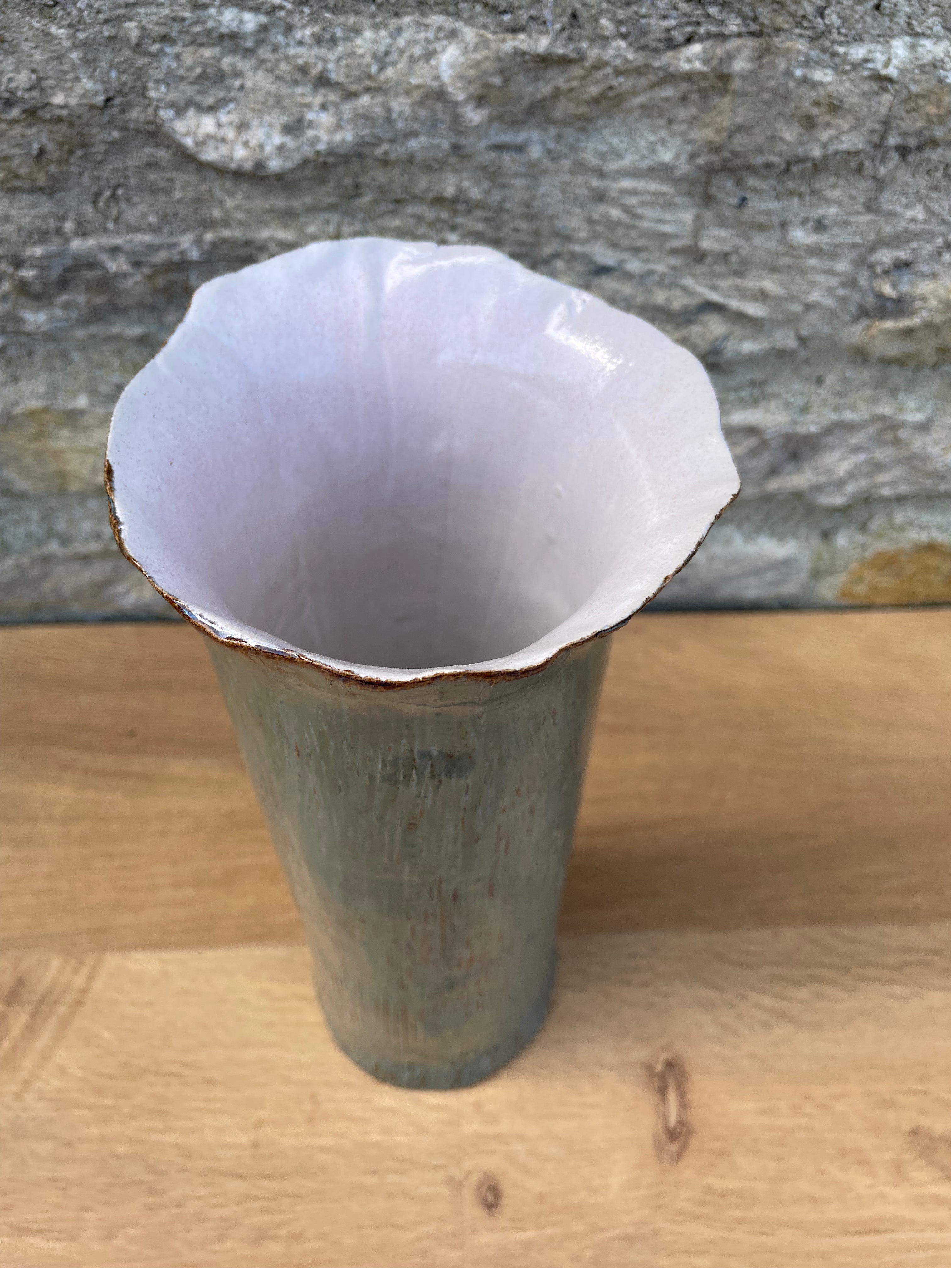 Vase - Tall, Grey Textured - 852