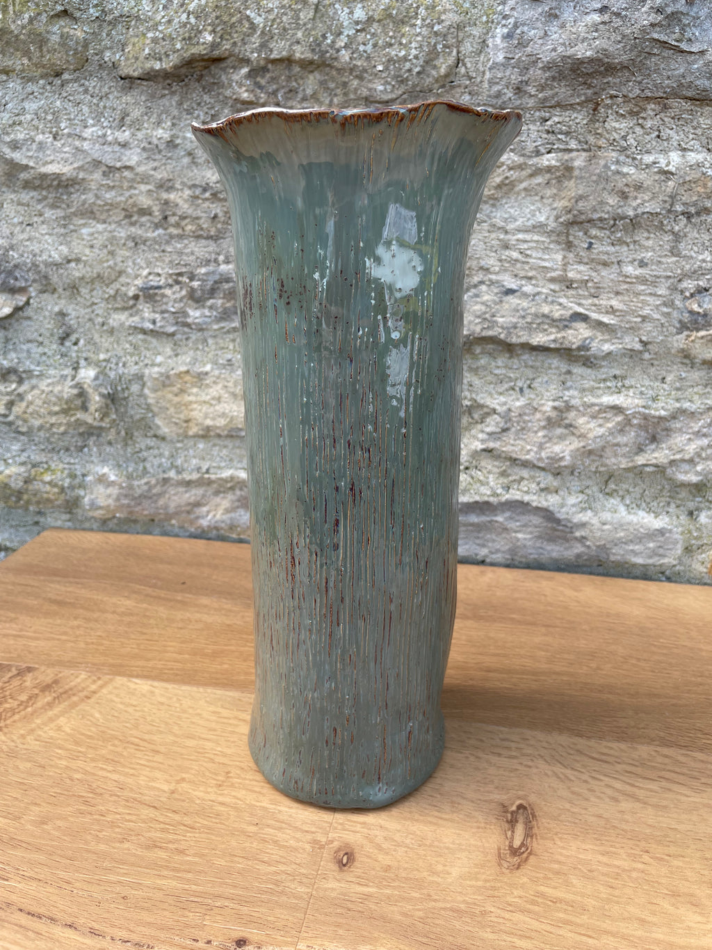 Vase - Tall, Grey Textured - 852