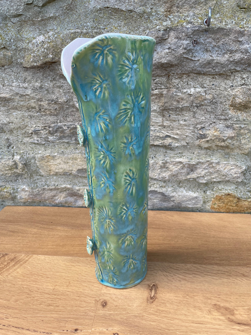 Vase - Tall Green Textured - 855