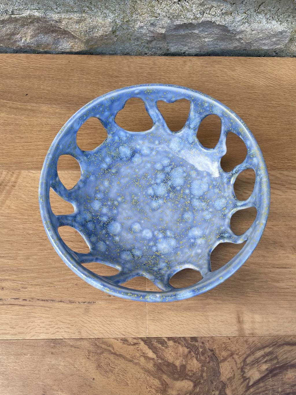 Bowl - Blue & Yellow with holes - 867