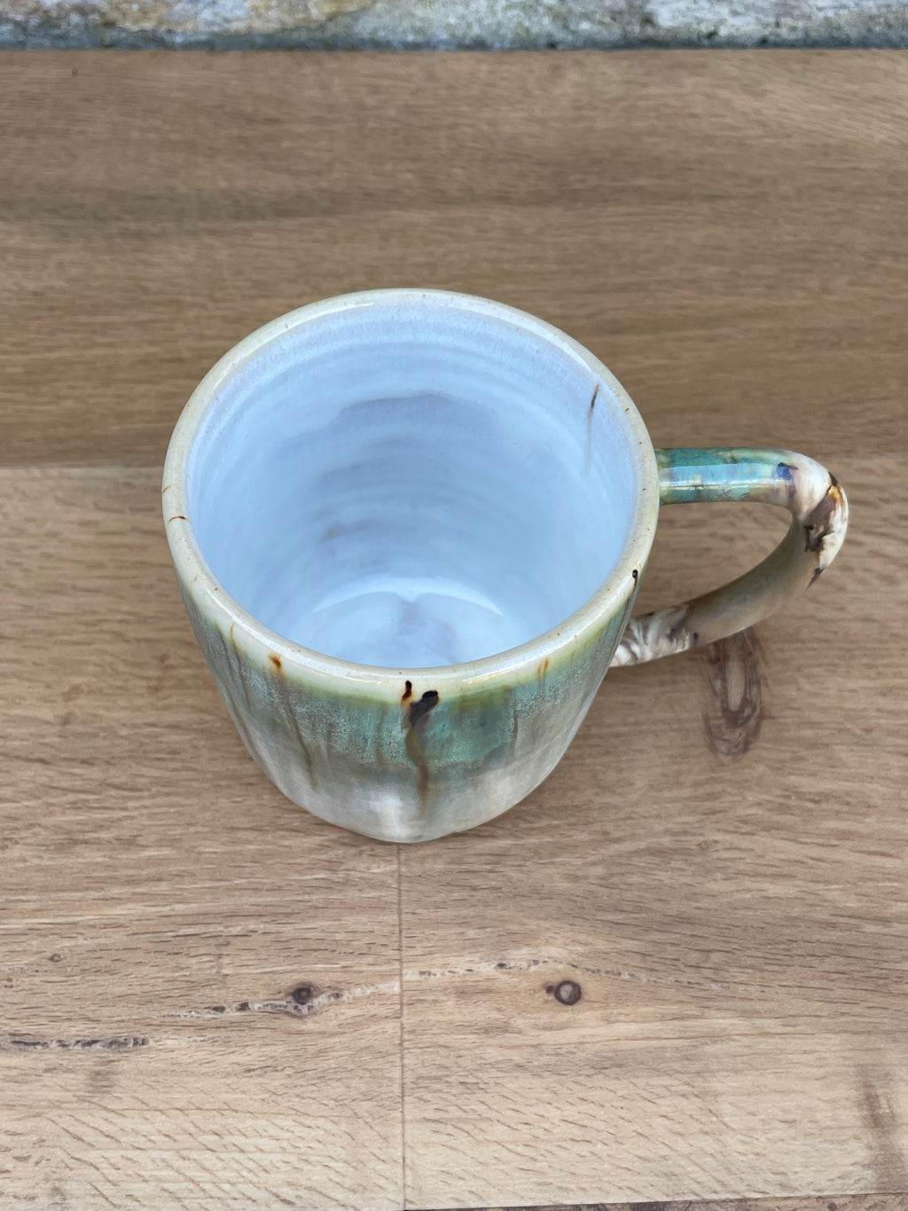 Mug - Green, Beige & Brown - 884