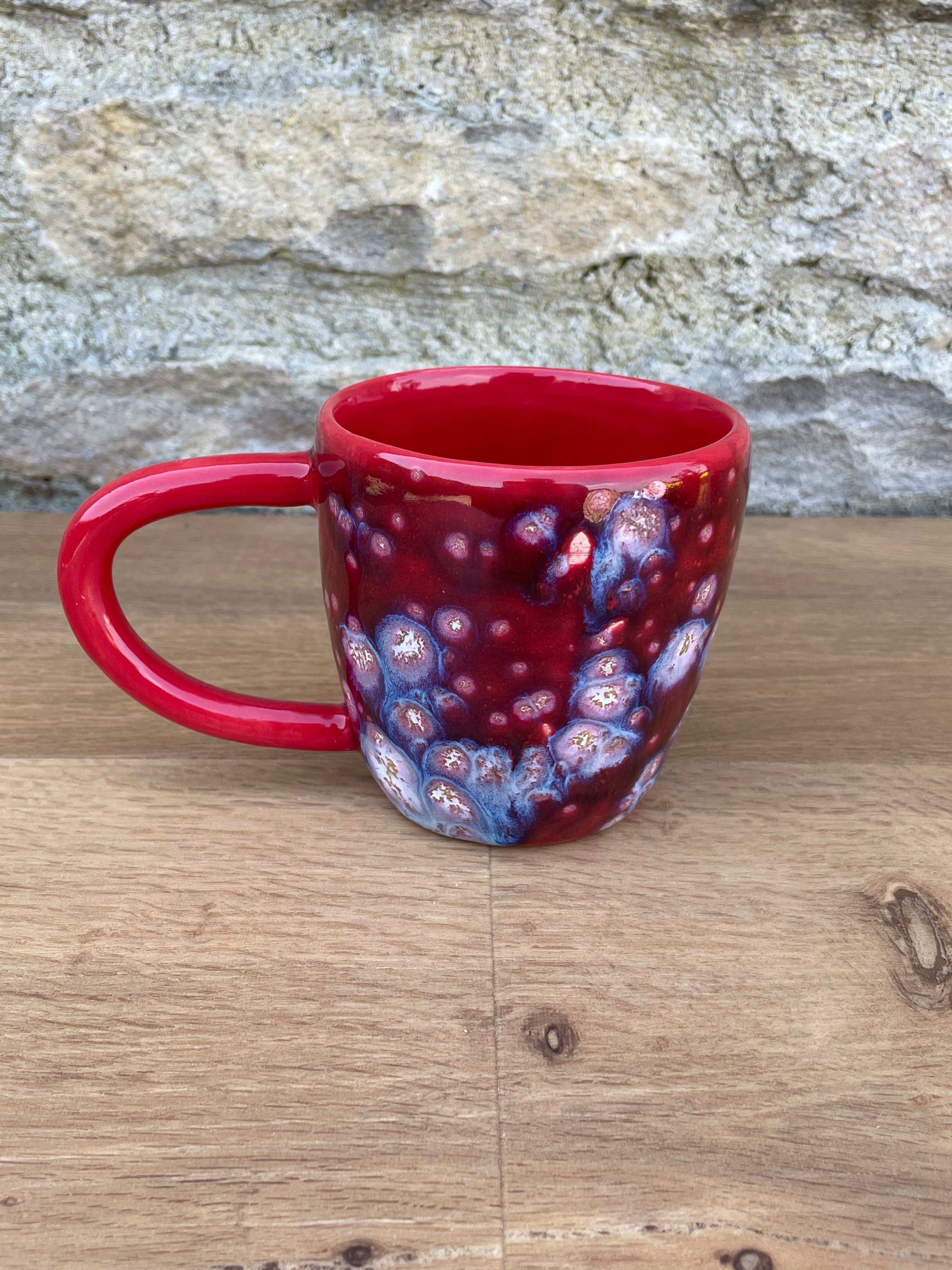 Mug - Red, Light Blue - 886
