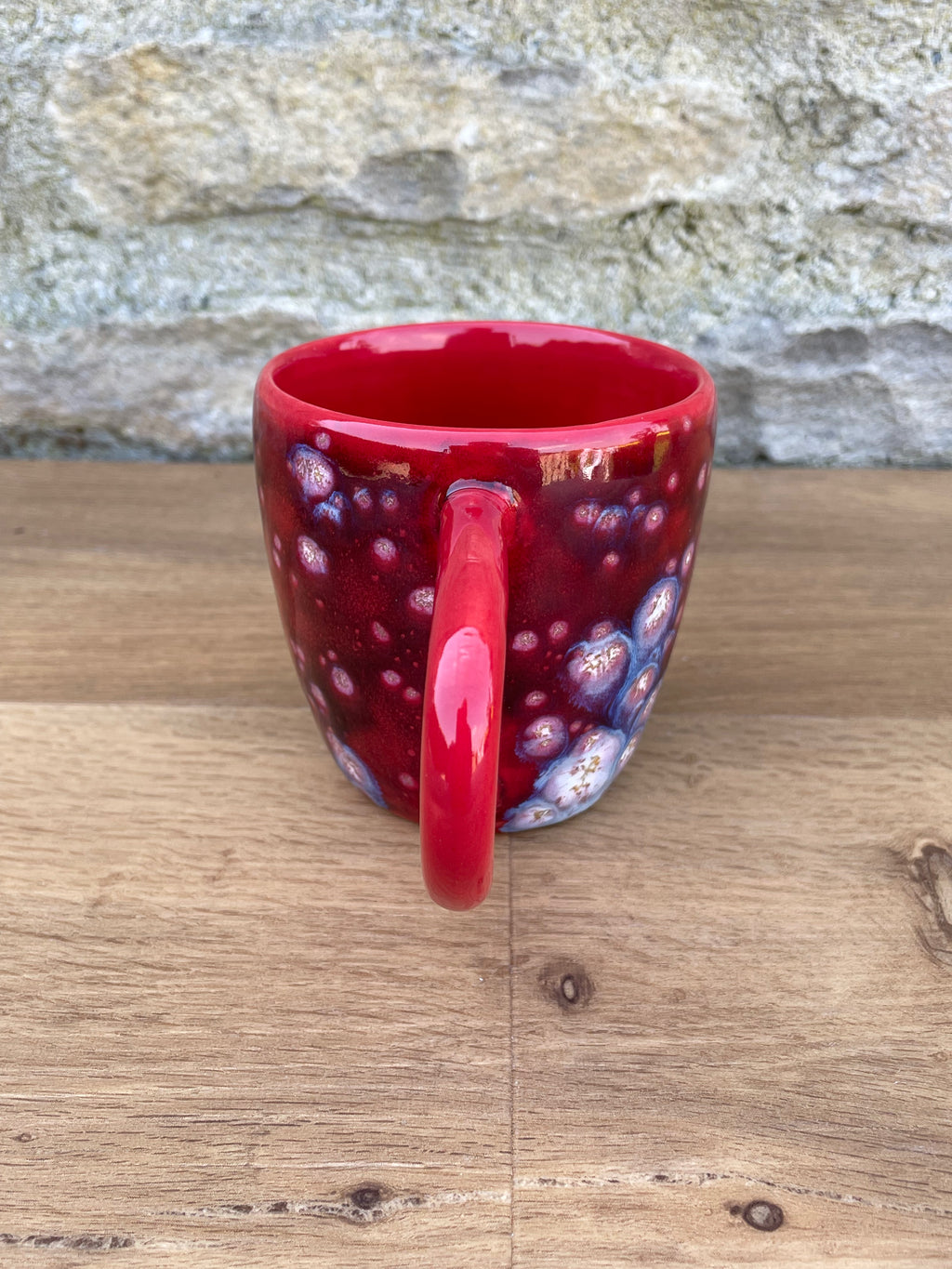 Mug - Red, Light Blue - 886
