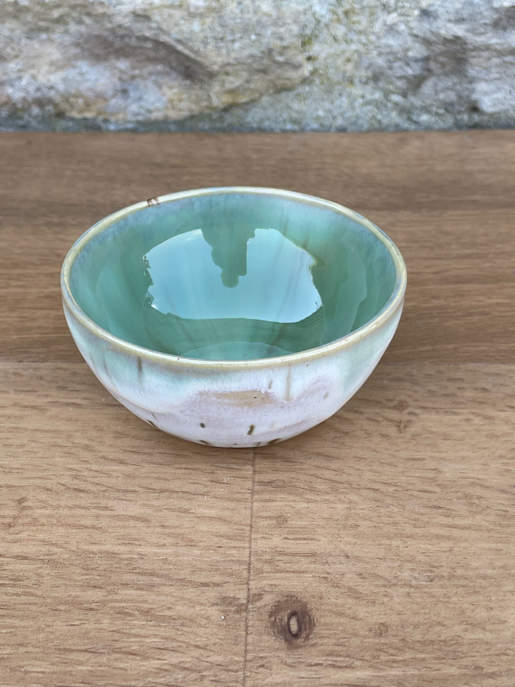 Bowl - Small Cream, Brown and Green - 893