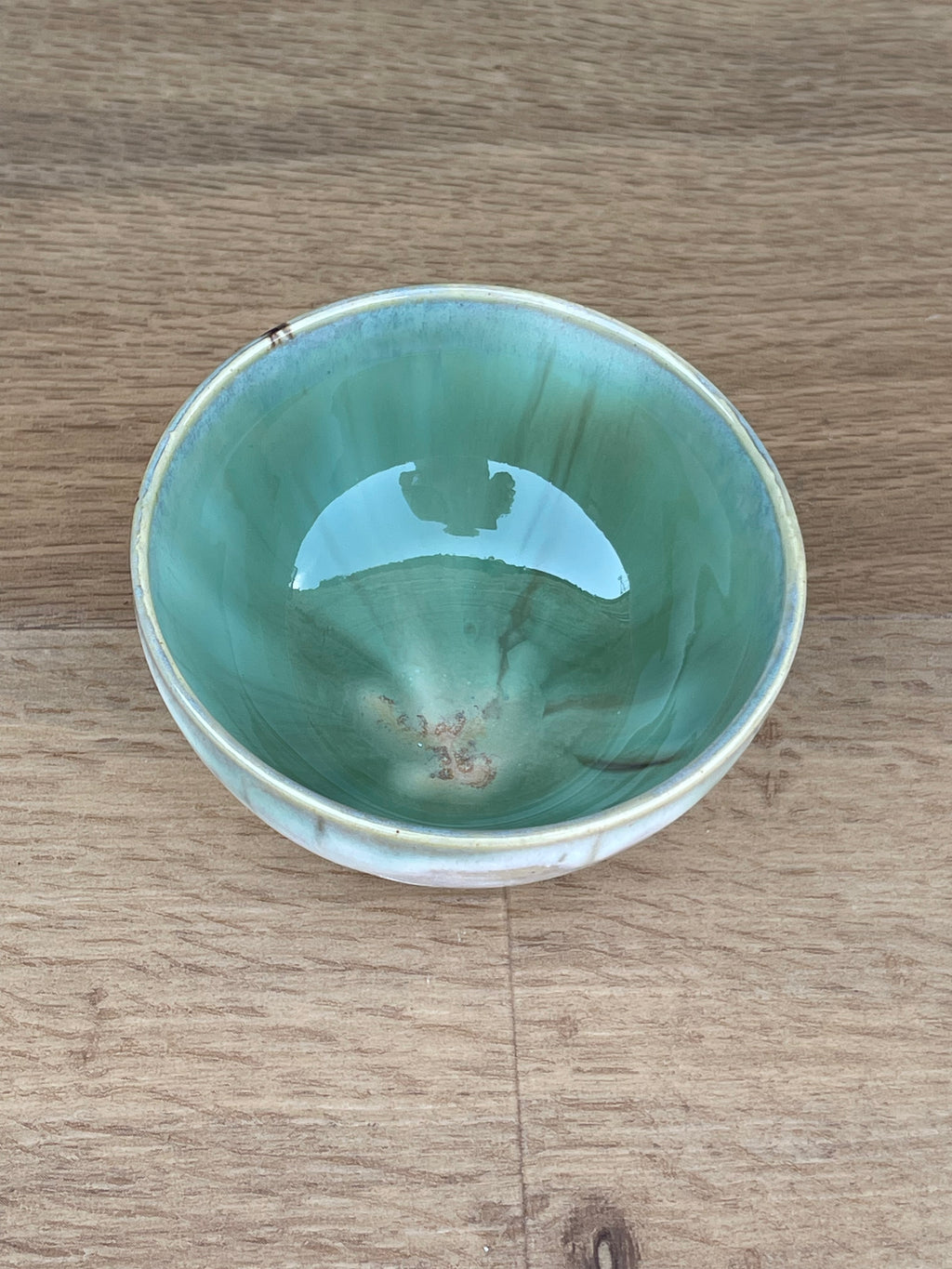 Bowl - Small Cream, Brown and Green - 893