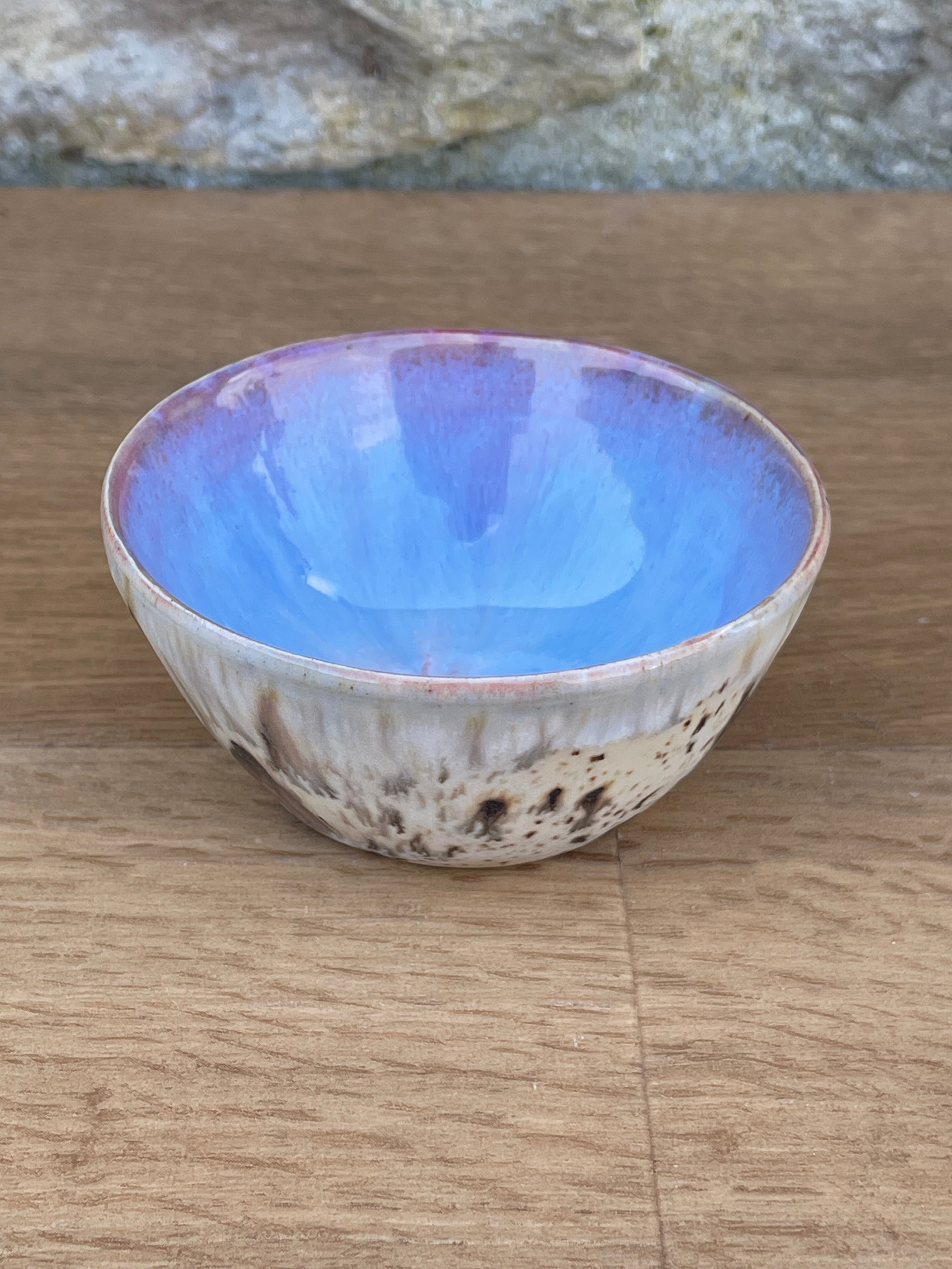 Bowl - Small, Blue, Cream and Brown - 892