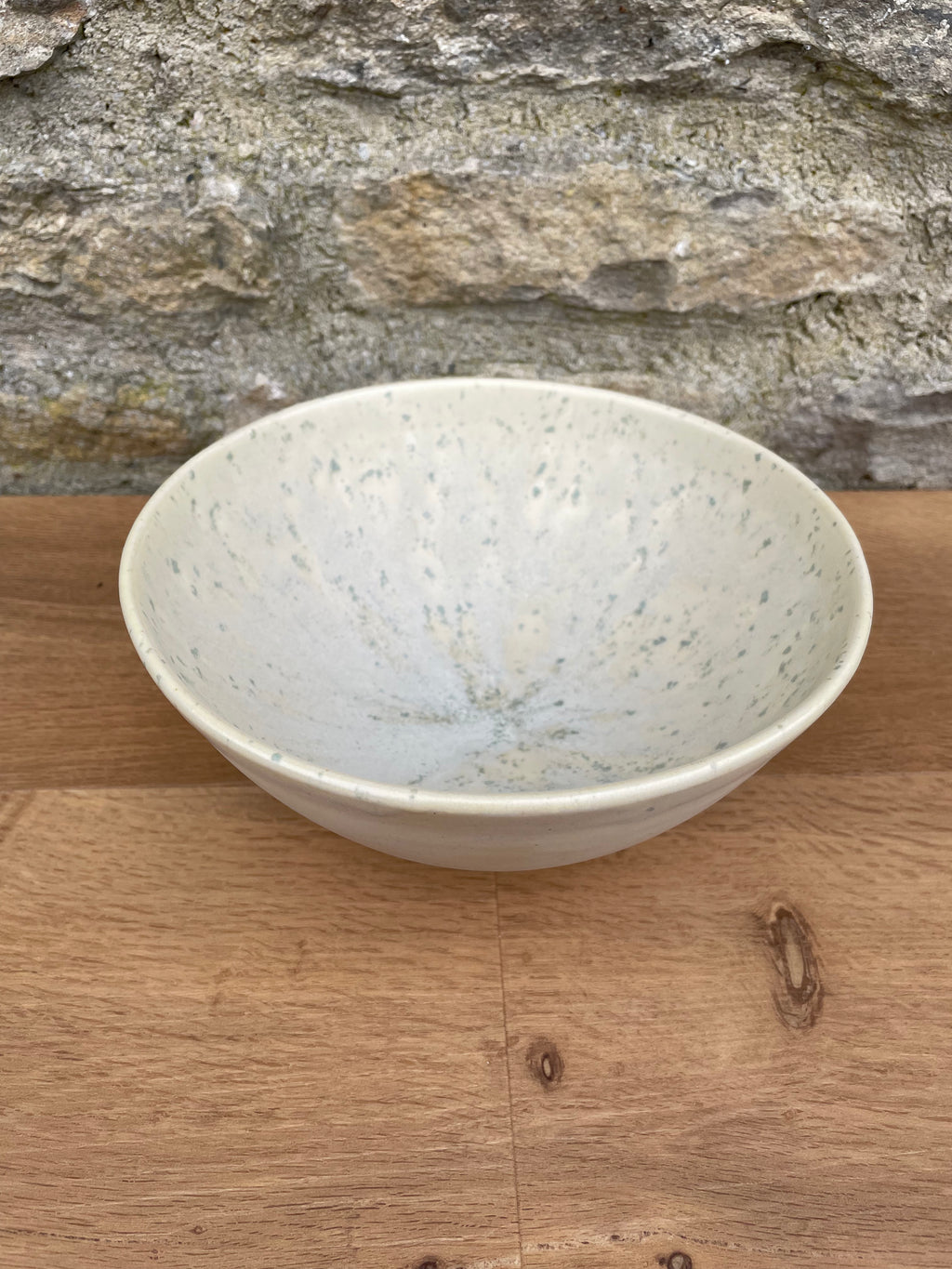 Bowl - Cream, Grey, Blue speckles - 909